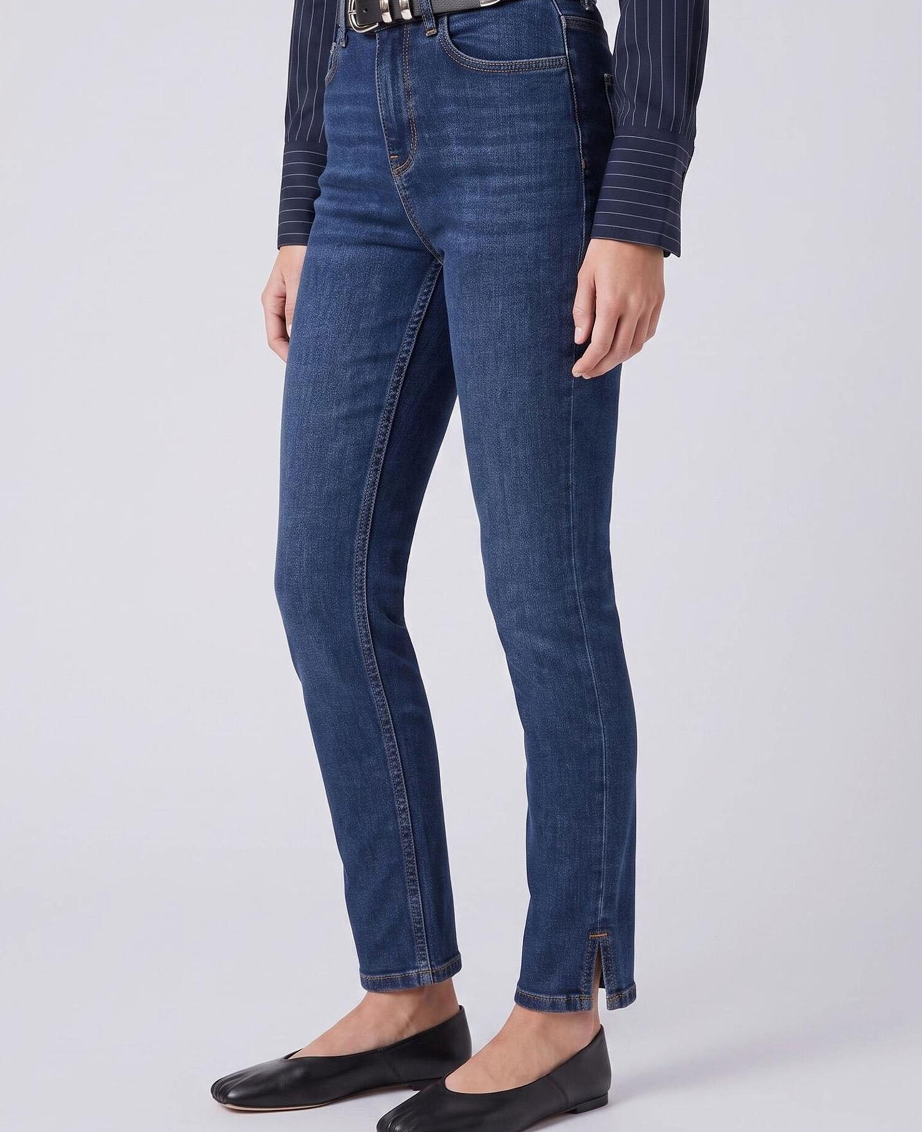 Beymen Club Kadın Slim Straight Fit Koyu Mavi Jean Pantolon