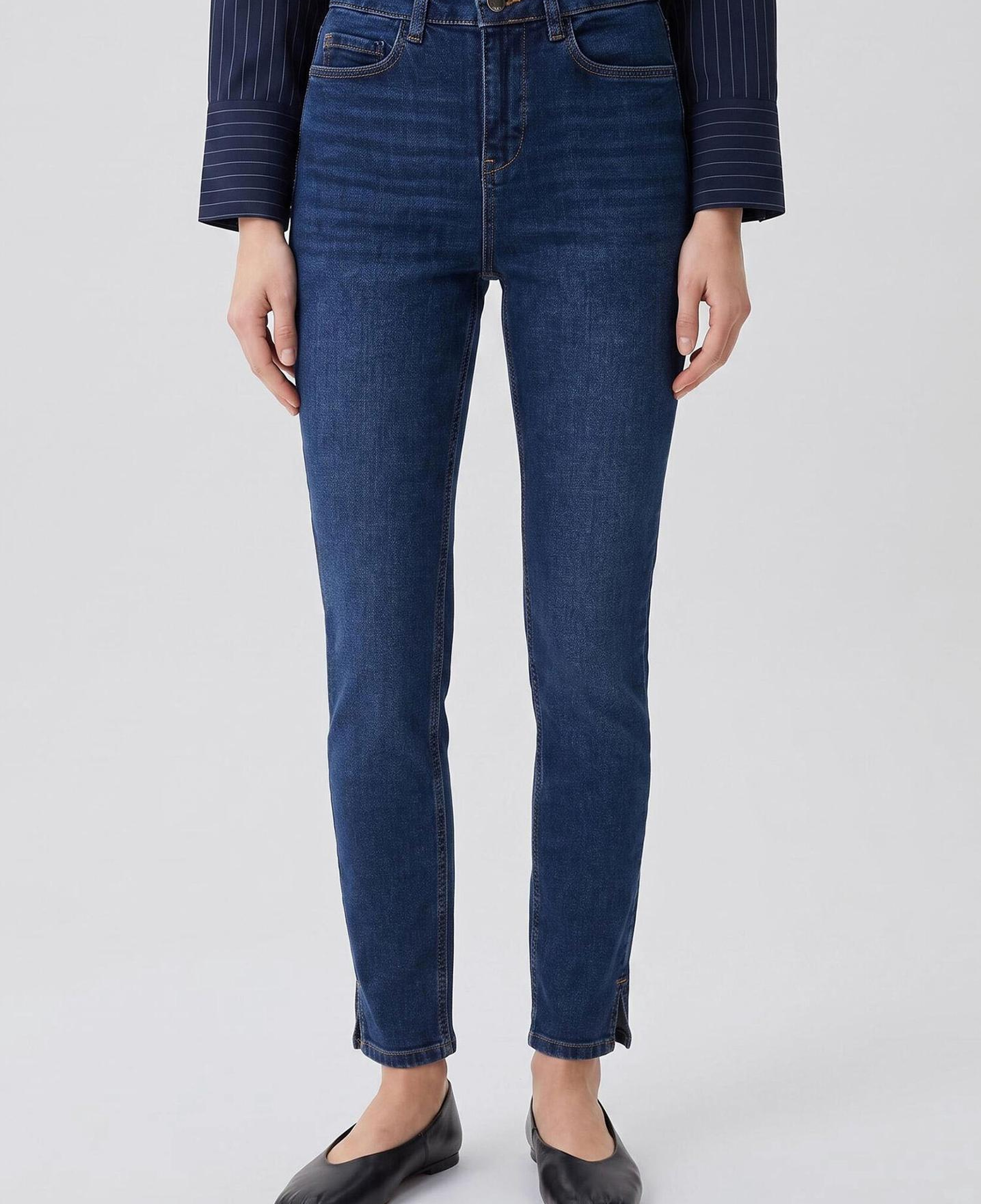 Beymen Club Kadın Slim Straight Fit Koyu Mavi Jean Pantolon
