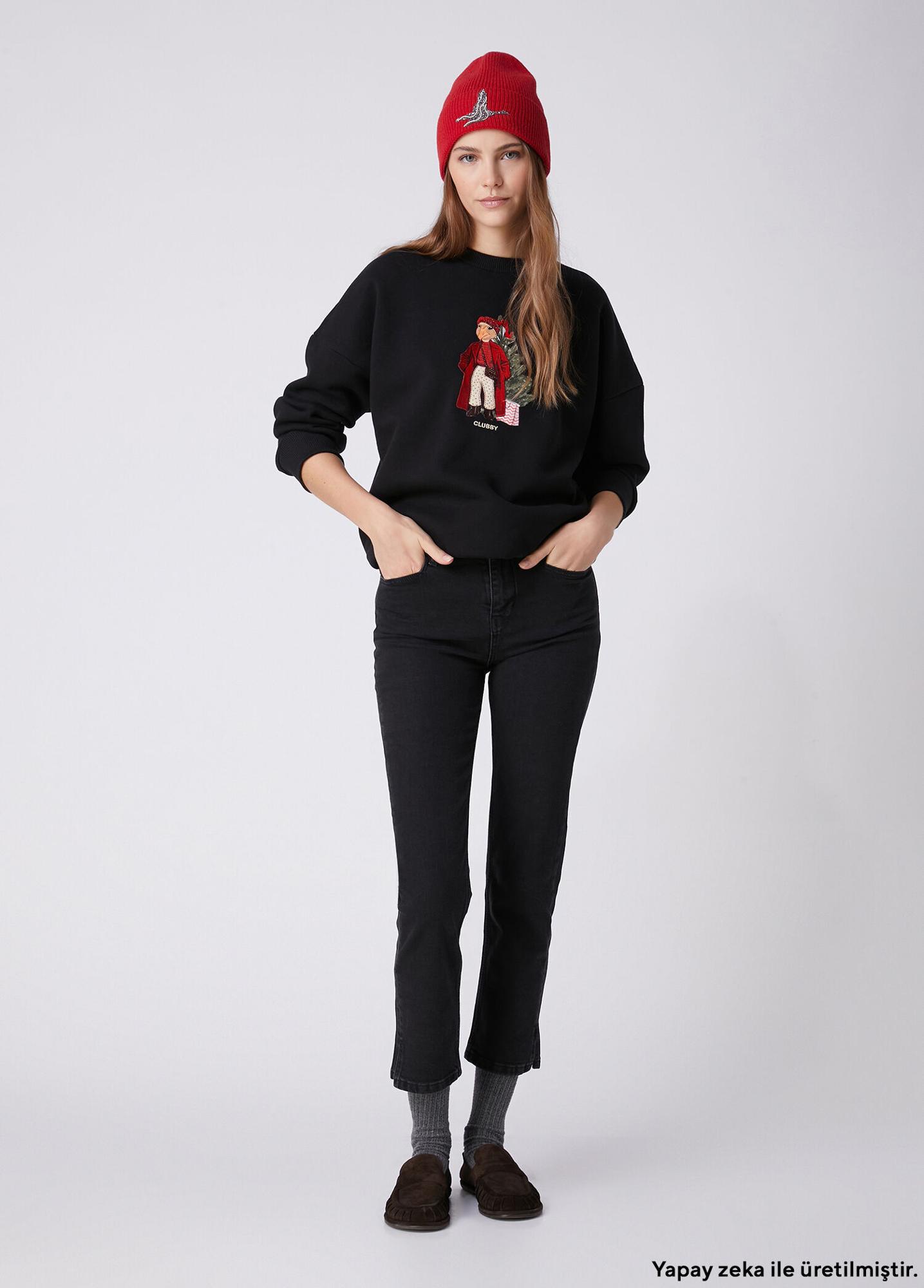 Beymen Club Kadın Slim Straight Fit Siyah Jean Pantolon