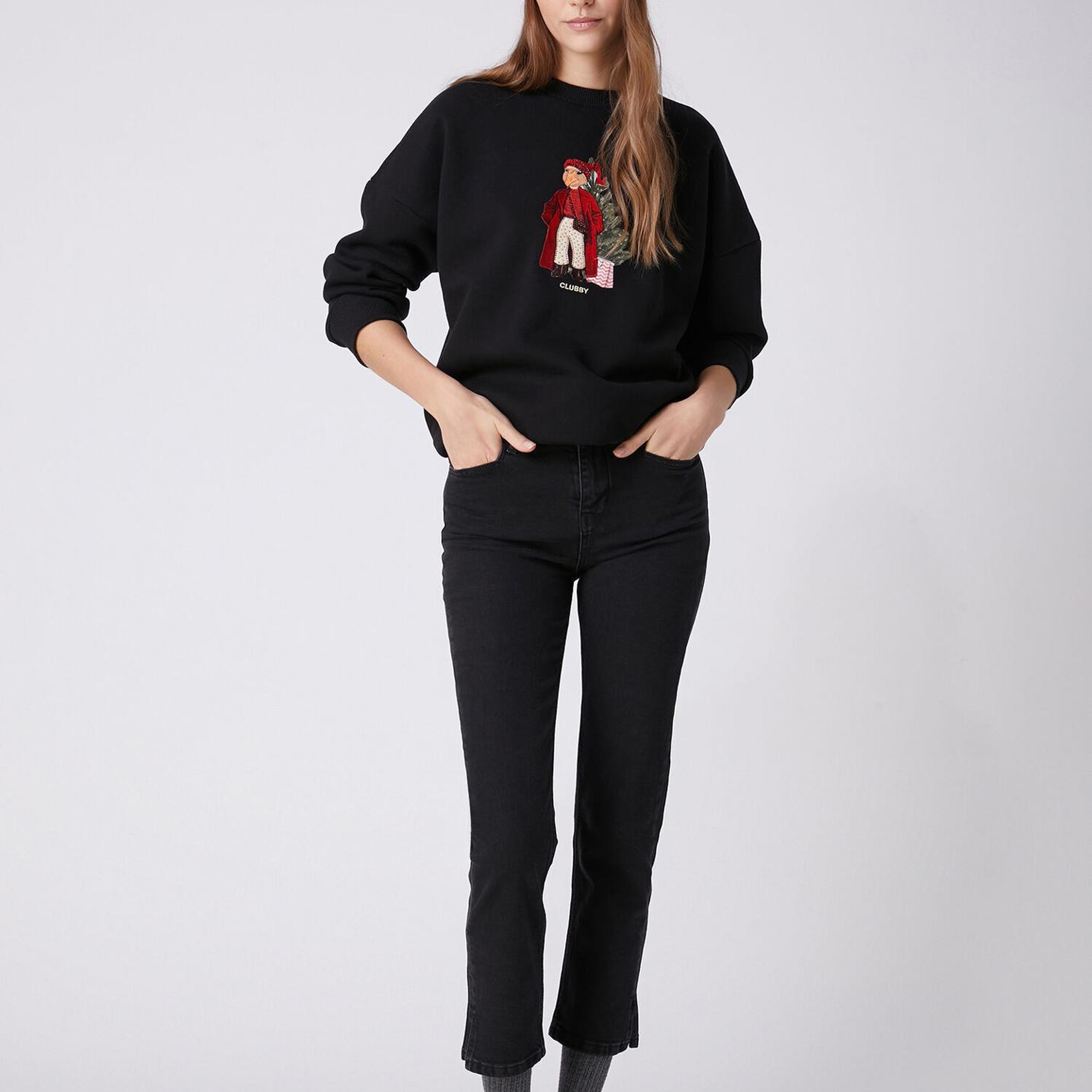 Beymen Club Kadın Slim Straight Fit Siyah Jean Pantolon