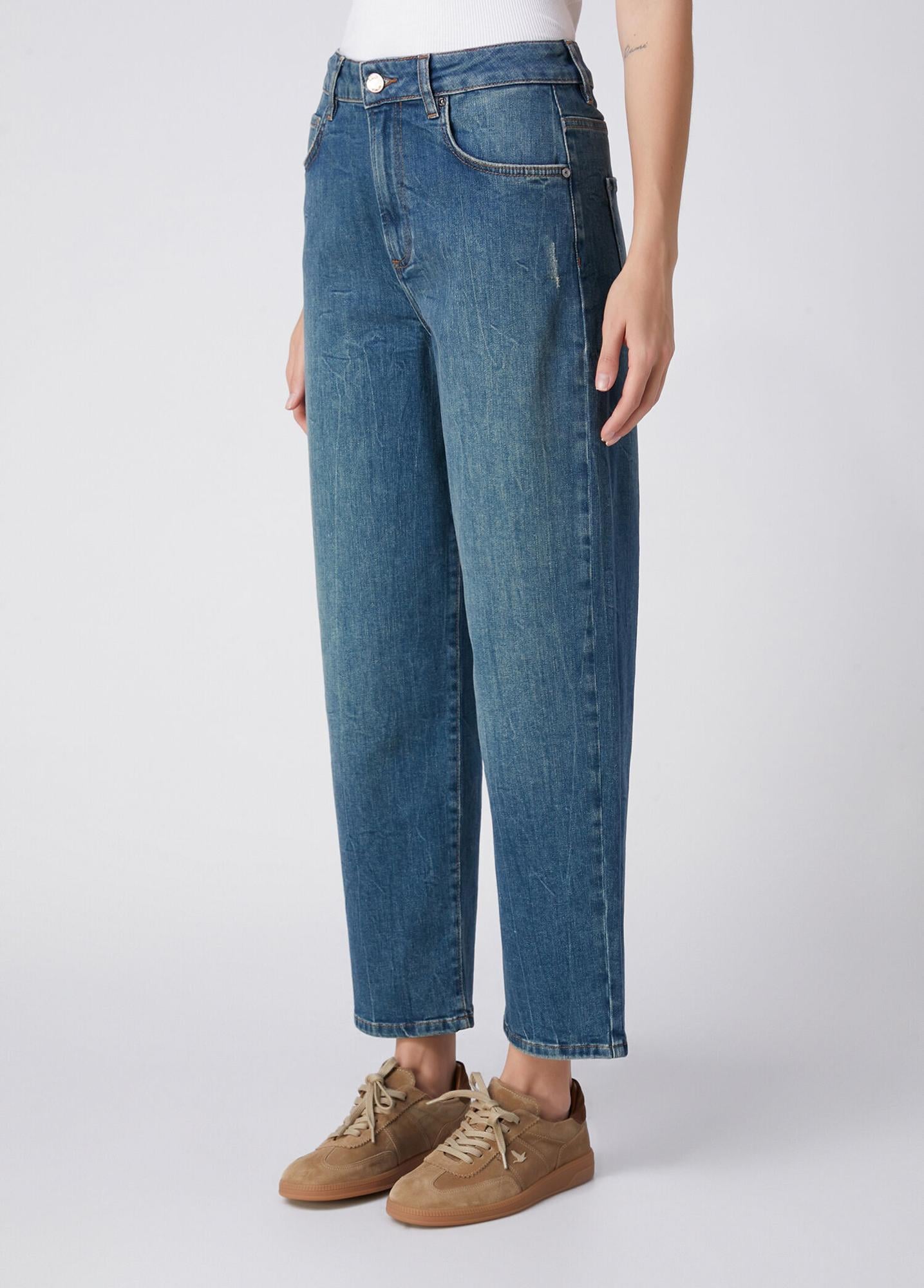 Beymen Club Kadın Tapered Fit Mavi Jean Pantolon