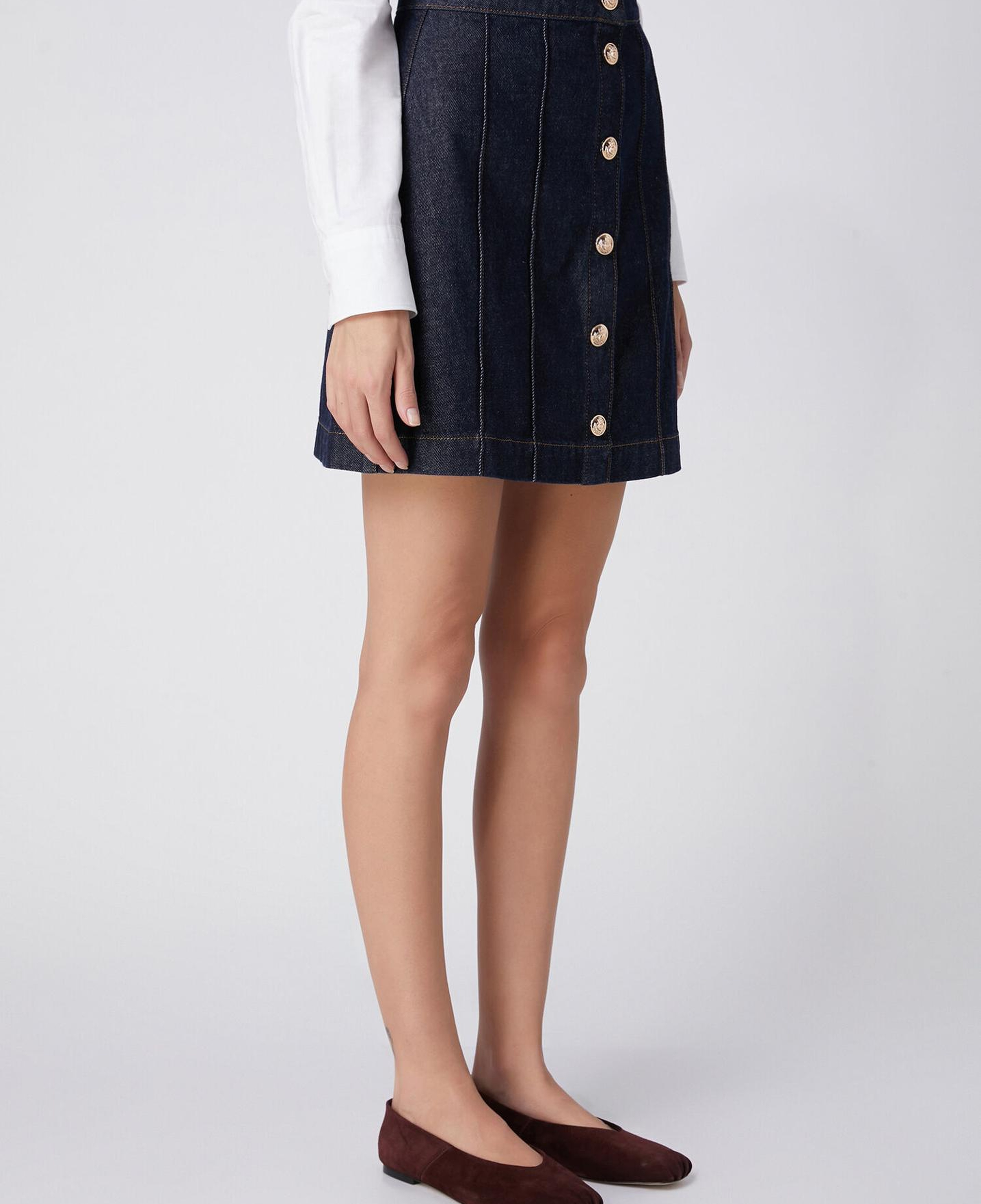 Beymen Club Kadın Indigo A Line Mini Denim Etek