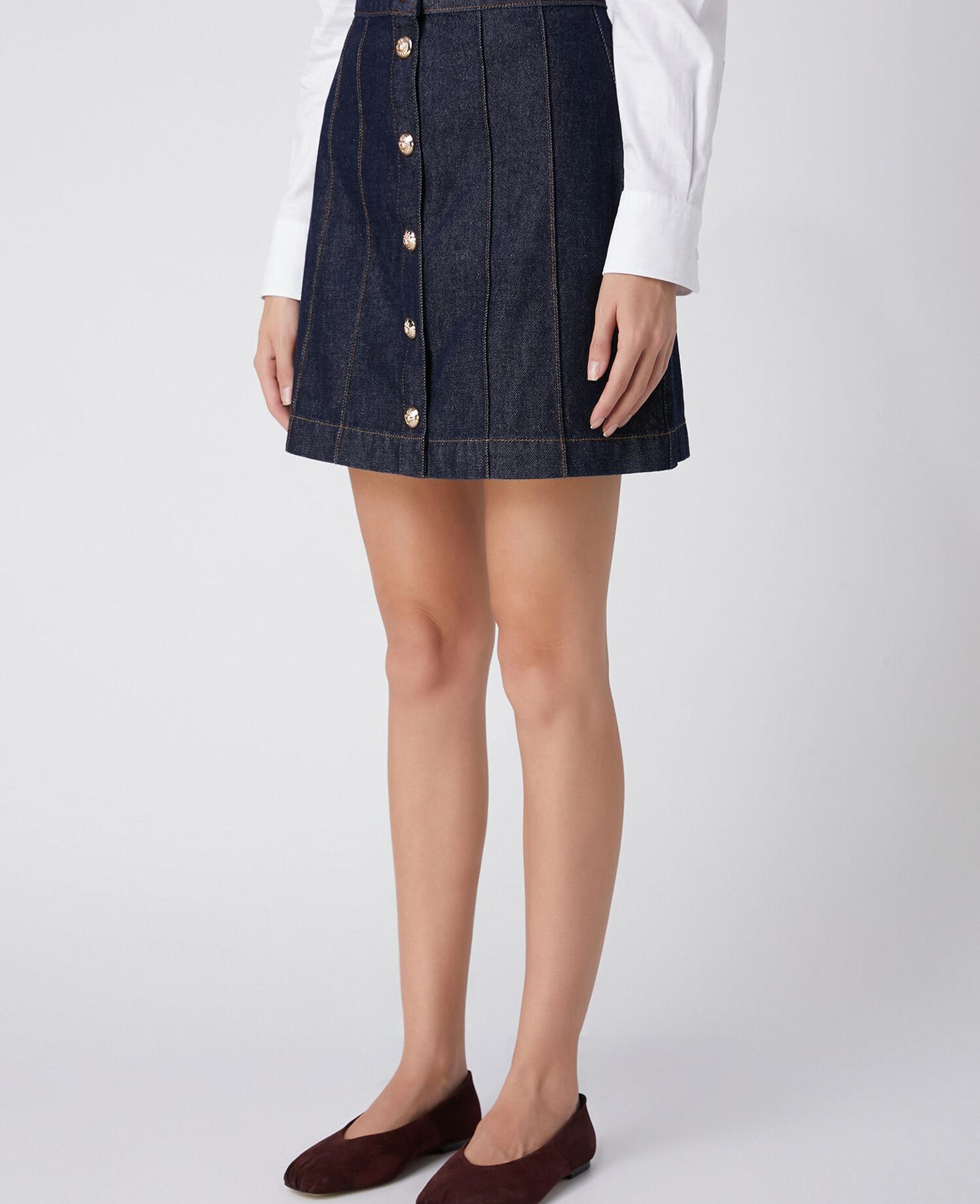 Beymen Club Kadın Indigo A Line Mini Denim Etek