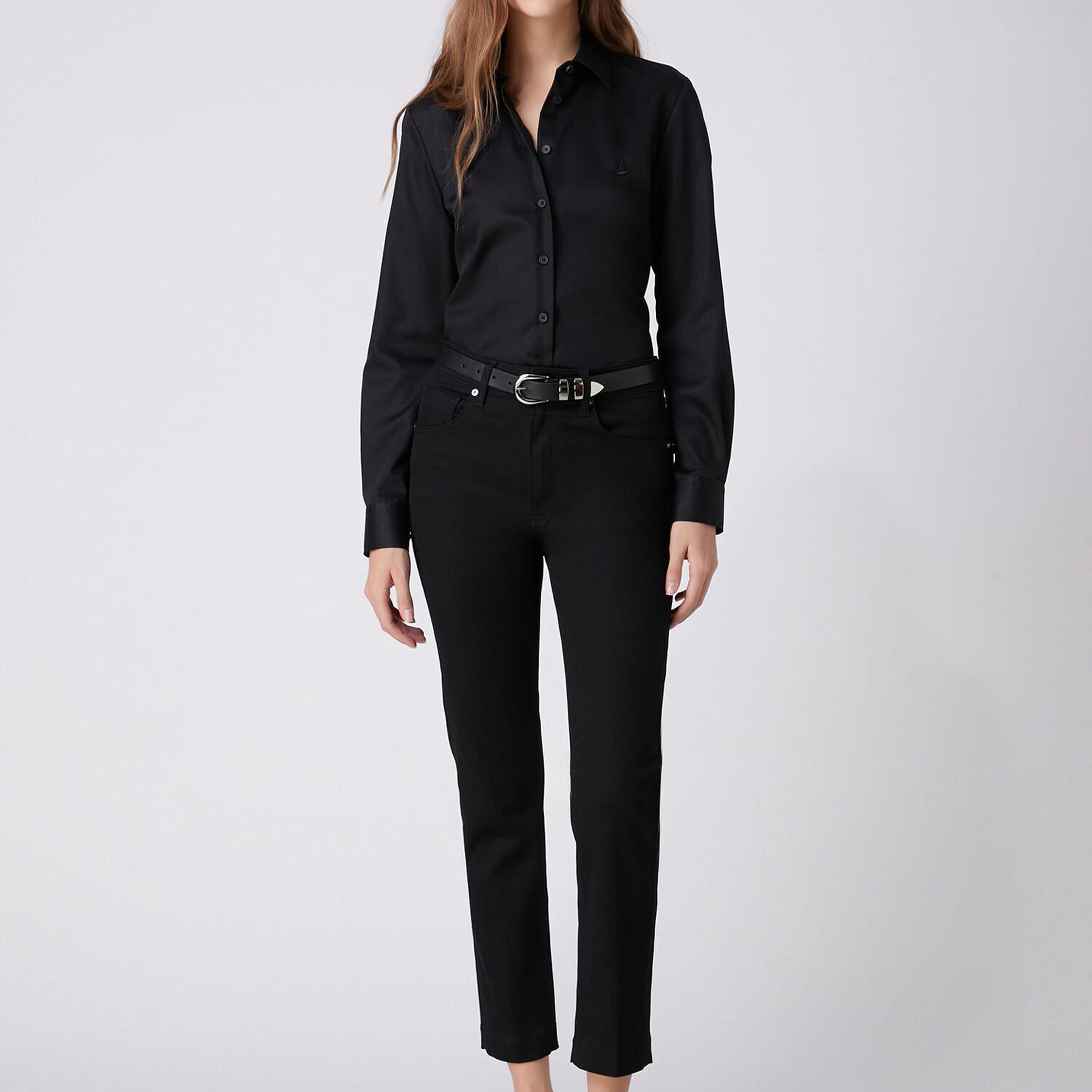 Beymen Club Kadın Siyah Straight Leg Jean Pantolon