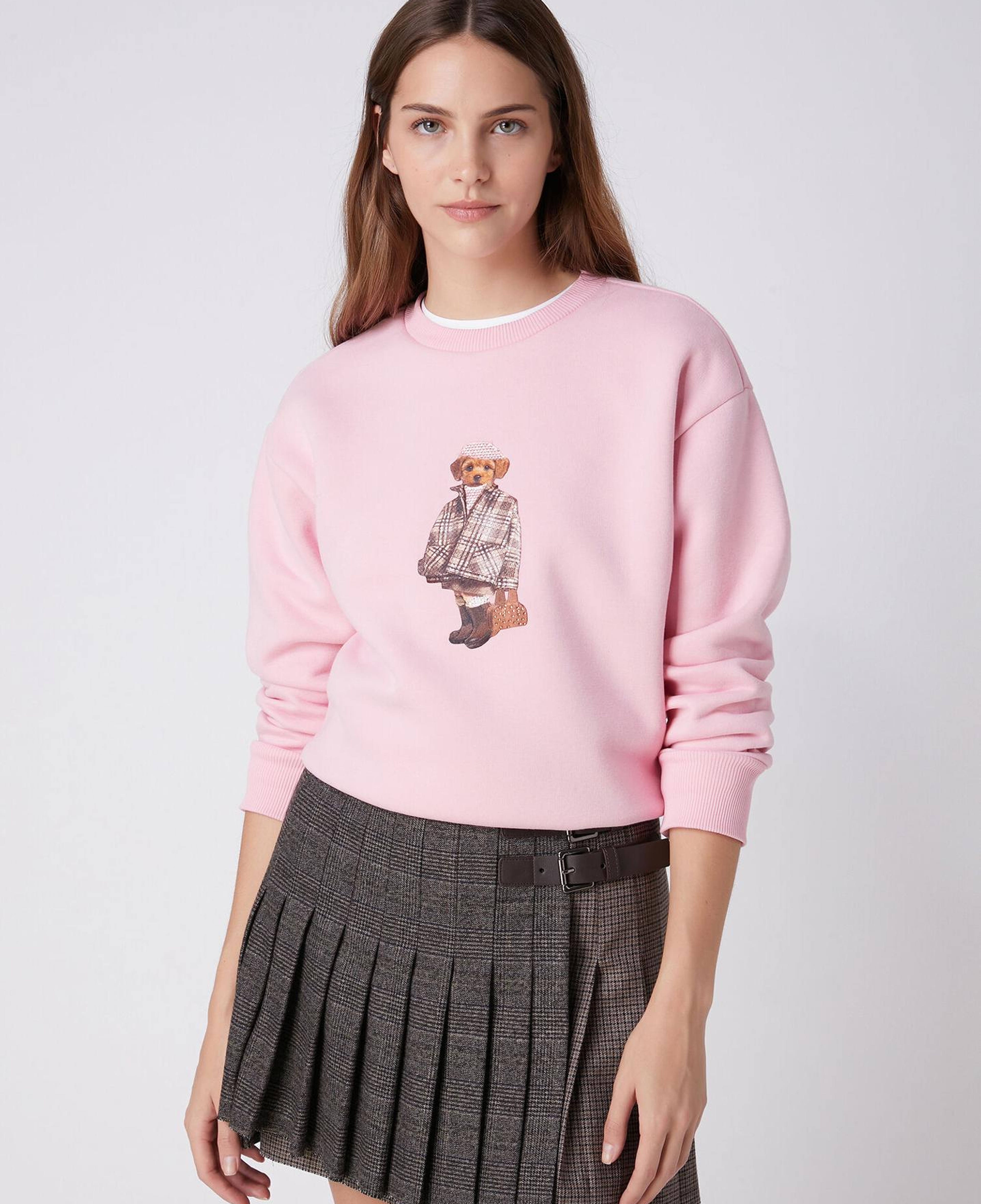 Beymen Club Kadın Pembe Taşlı Köpek Baskılı Sweatshirt