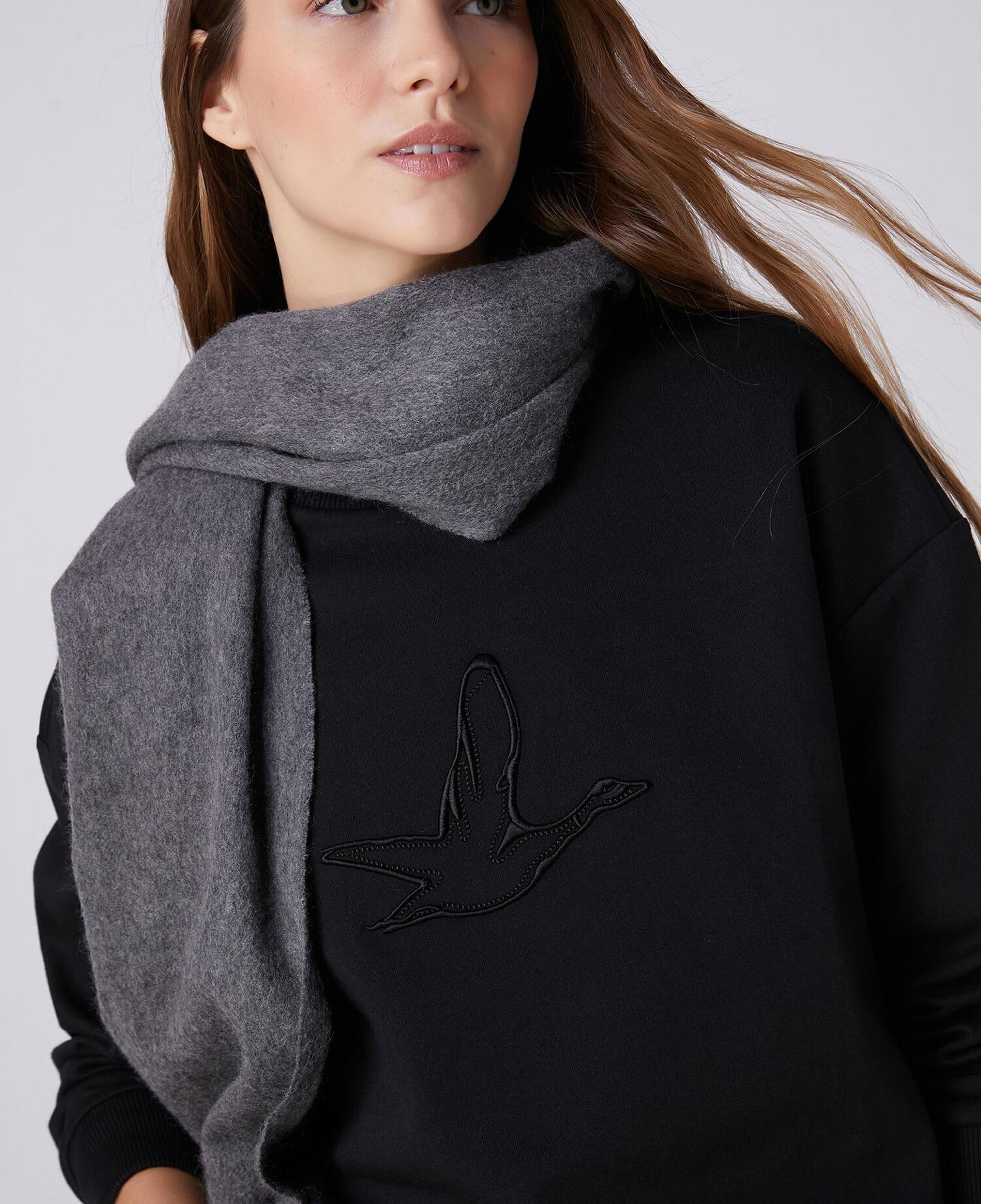 Beymen Club Kadın Siyah Logo Nakışlı Sweatshirt