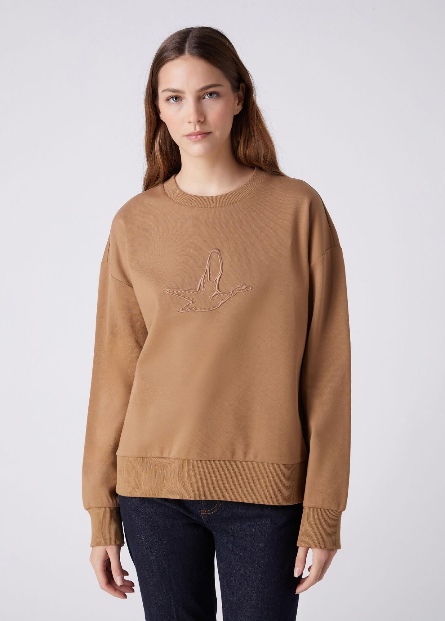 Beymen Club Kadın Camel Logo Nakışlı Sweatshirt