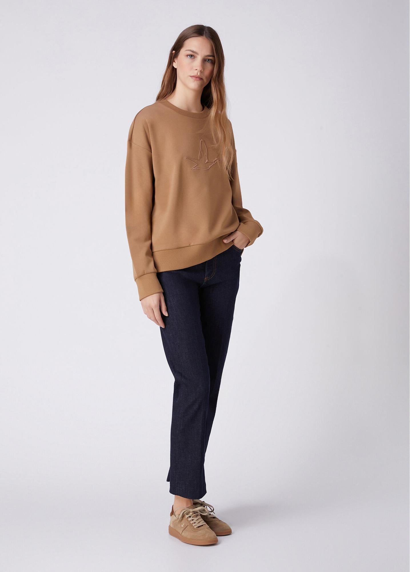 Beymen Club Kadın Camel Logo Nakışlı Sweatshirt