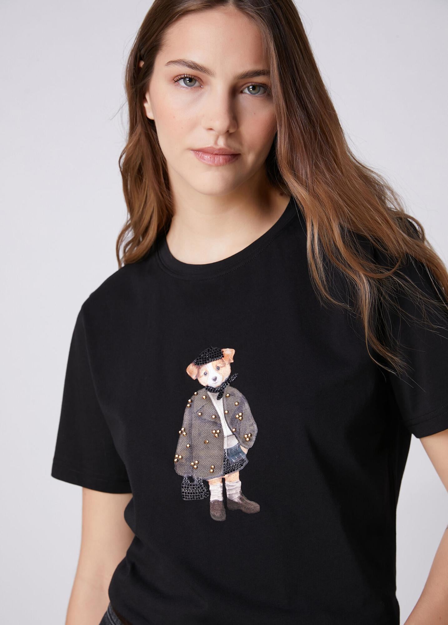 Beymen Club Kadın Siyah Ceketli Köpek Detaylı T-shirt