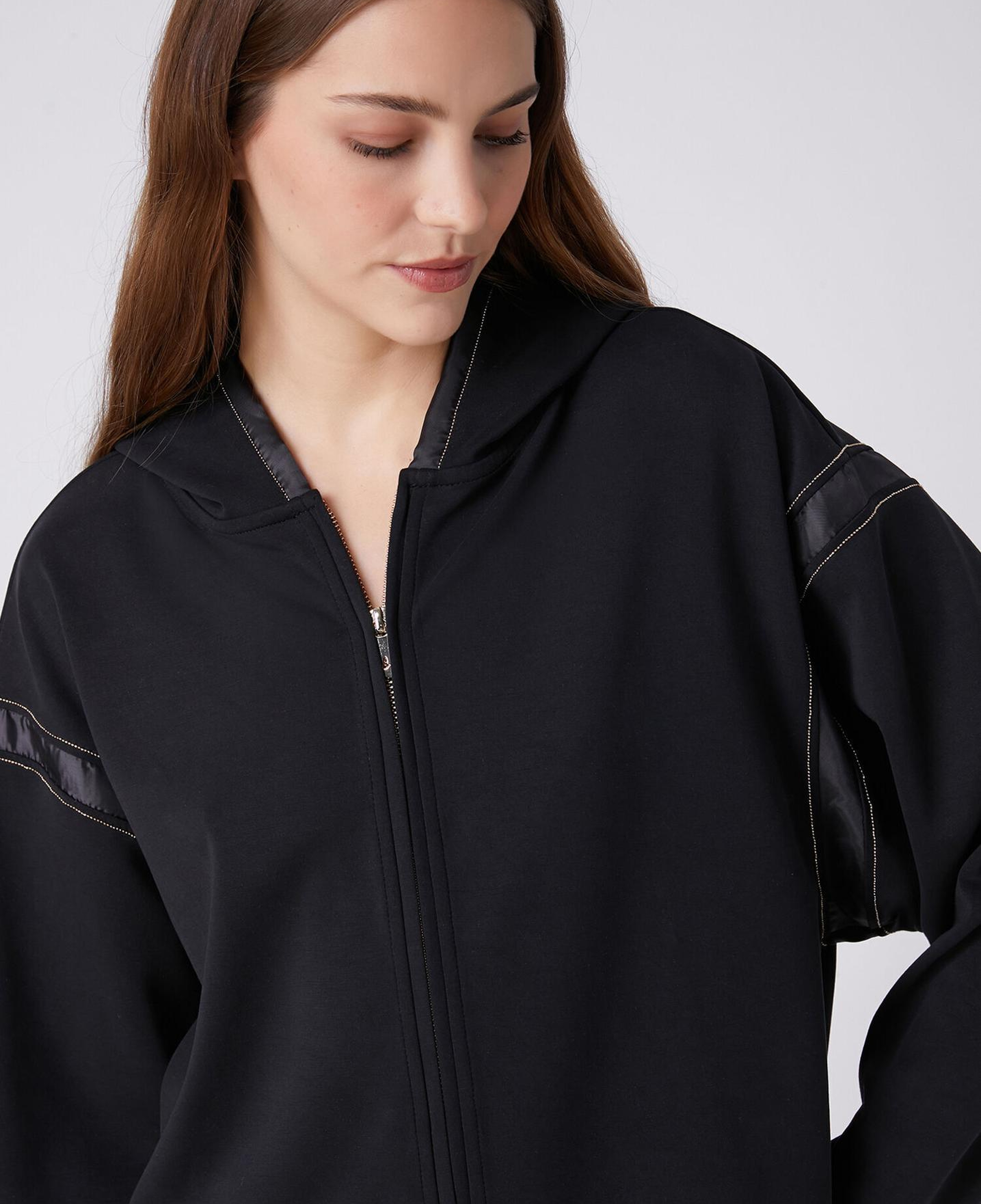 Beymen Club Kadın Siyah Kapüşonlu Modal Sweatshirt