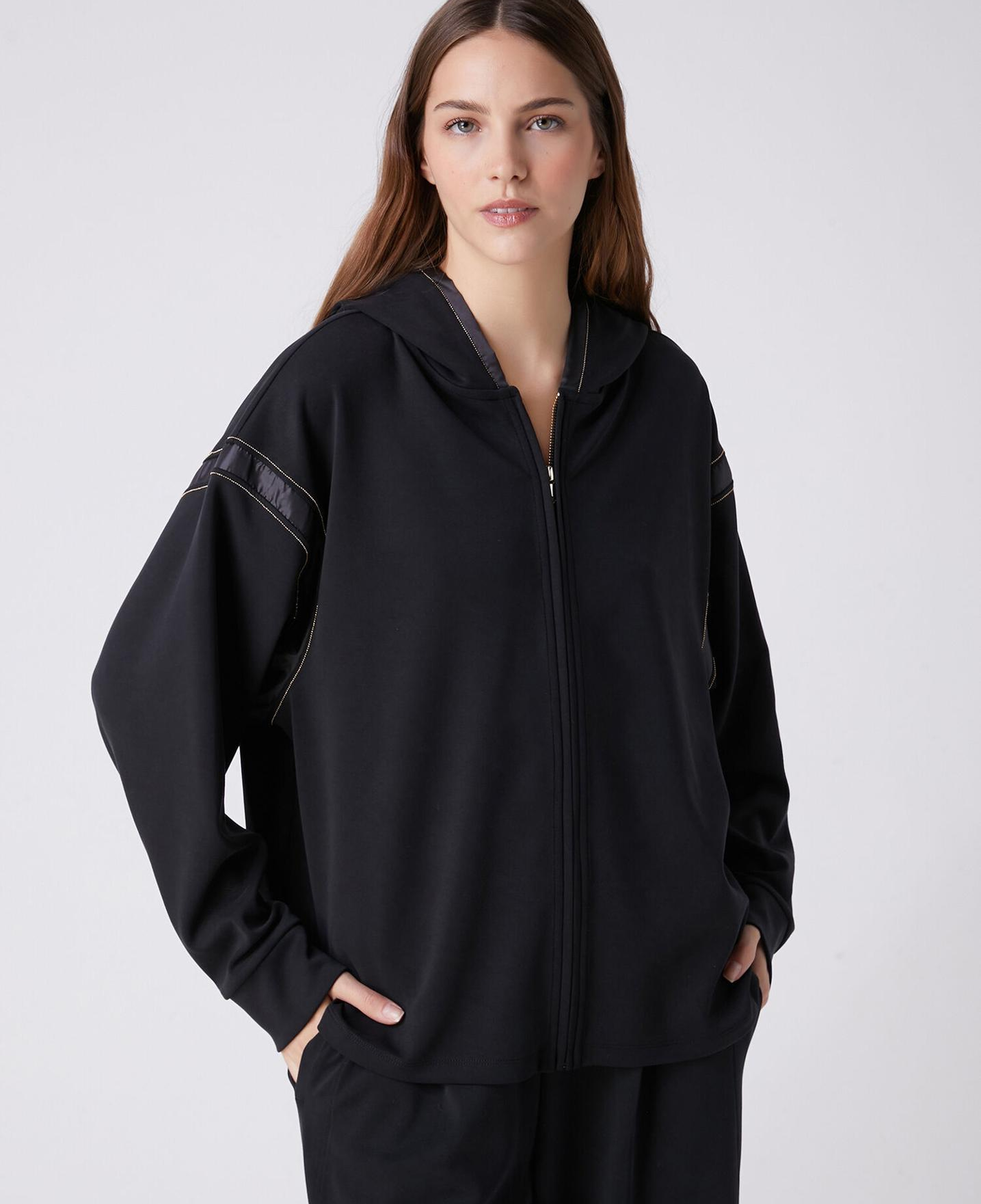 Beymen Club Kadın Siyah Kapüşonlu Modal Sweatshirt