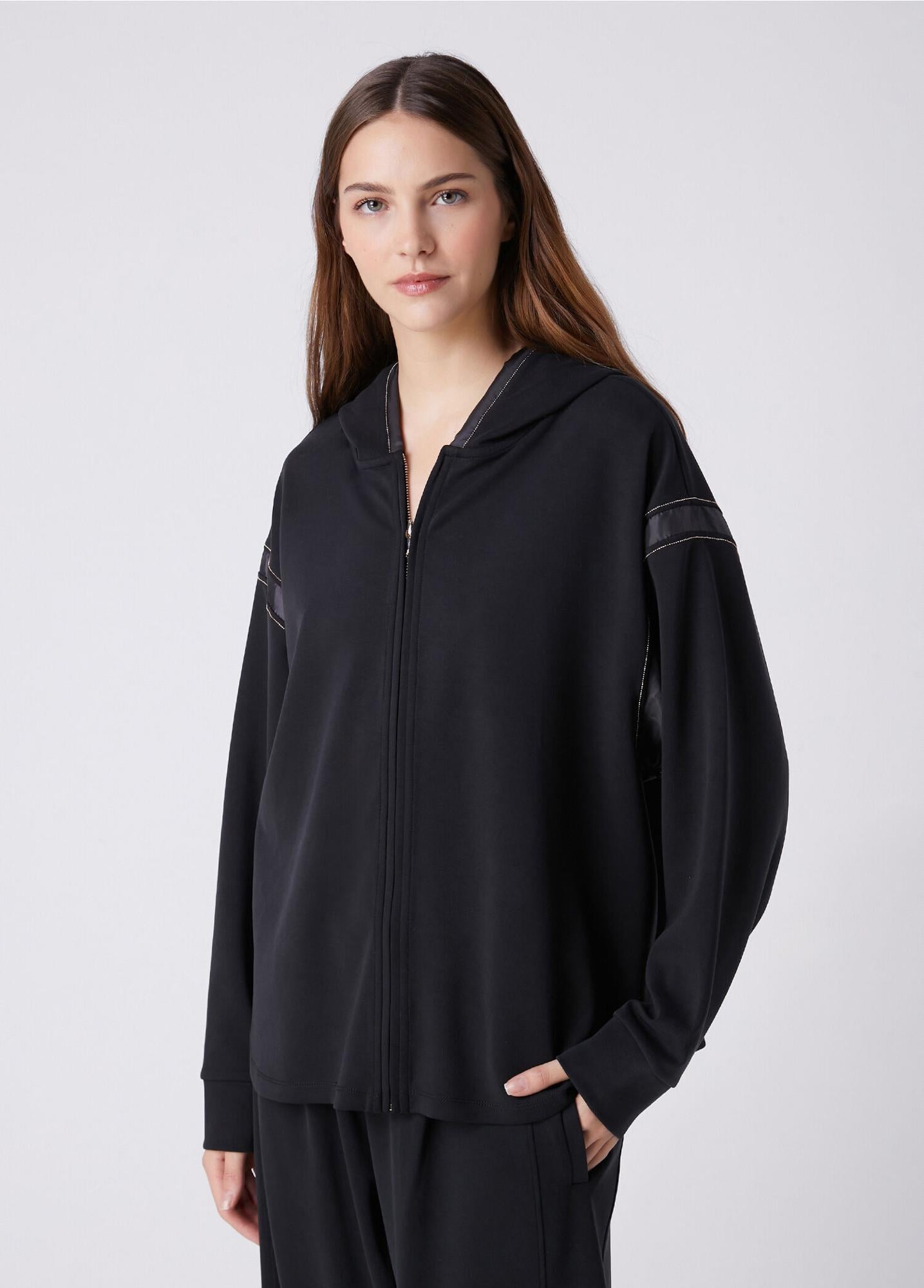 Beymen Club Kadın Siyah Kapüşonlu Modal Sweatshirt