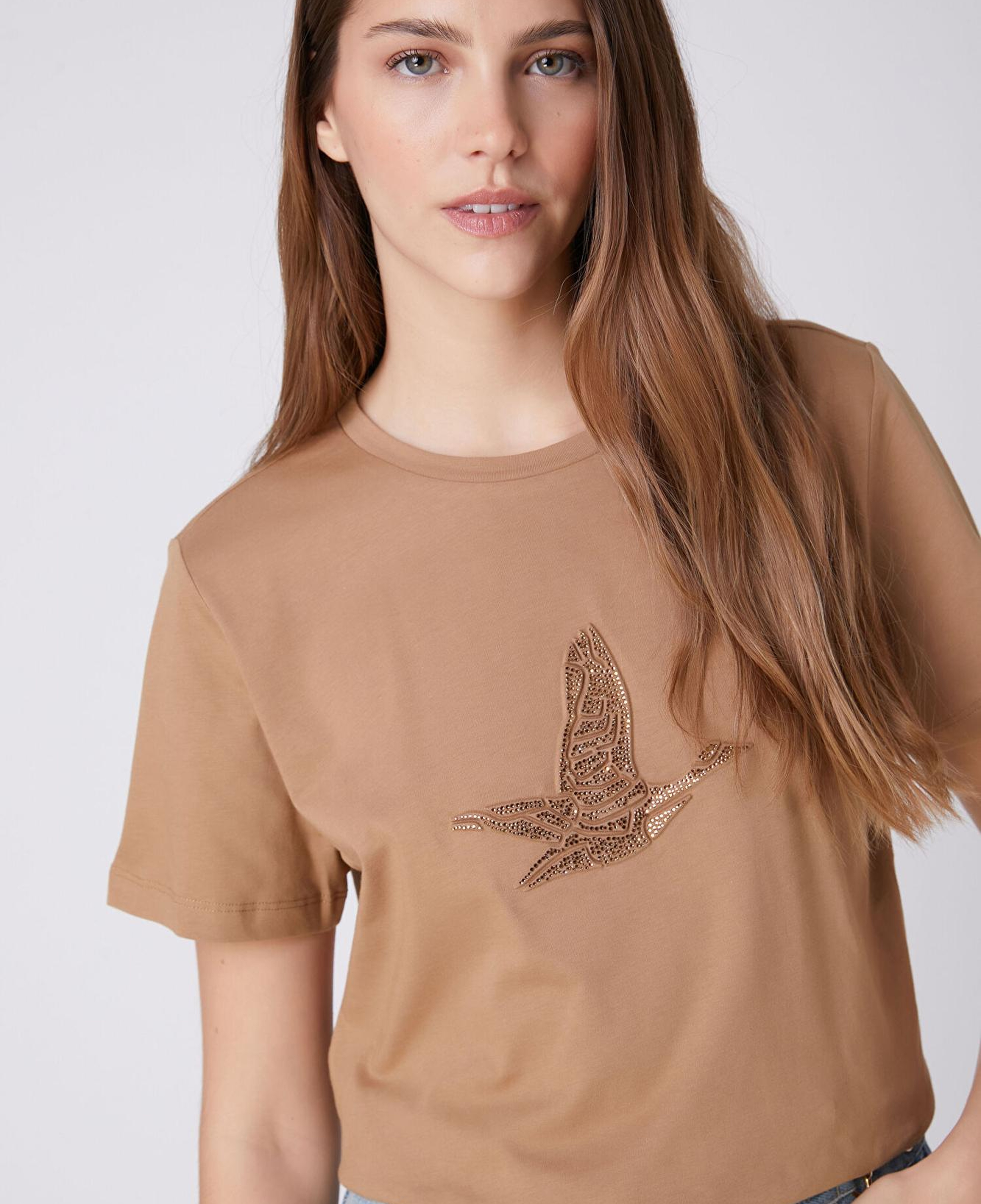 Beymen Club Kadın Camel Gofre Hotfix Logolu Sweatshirt