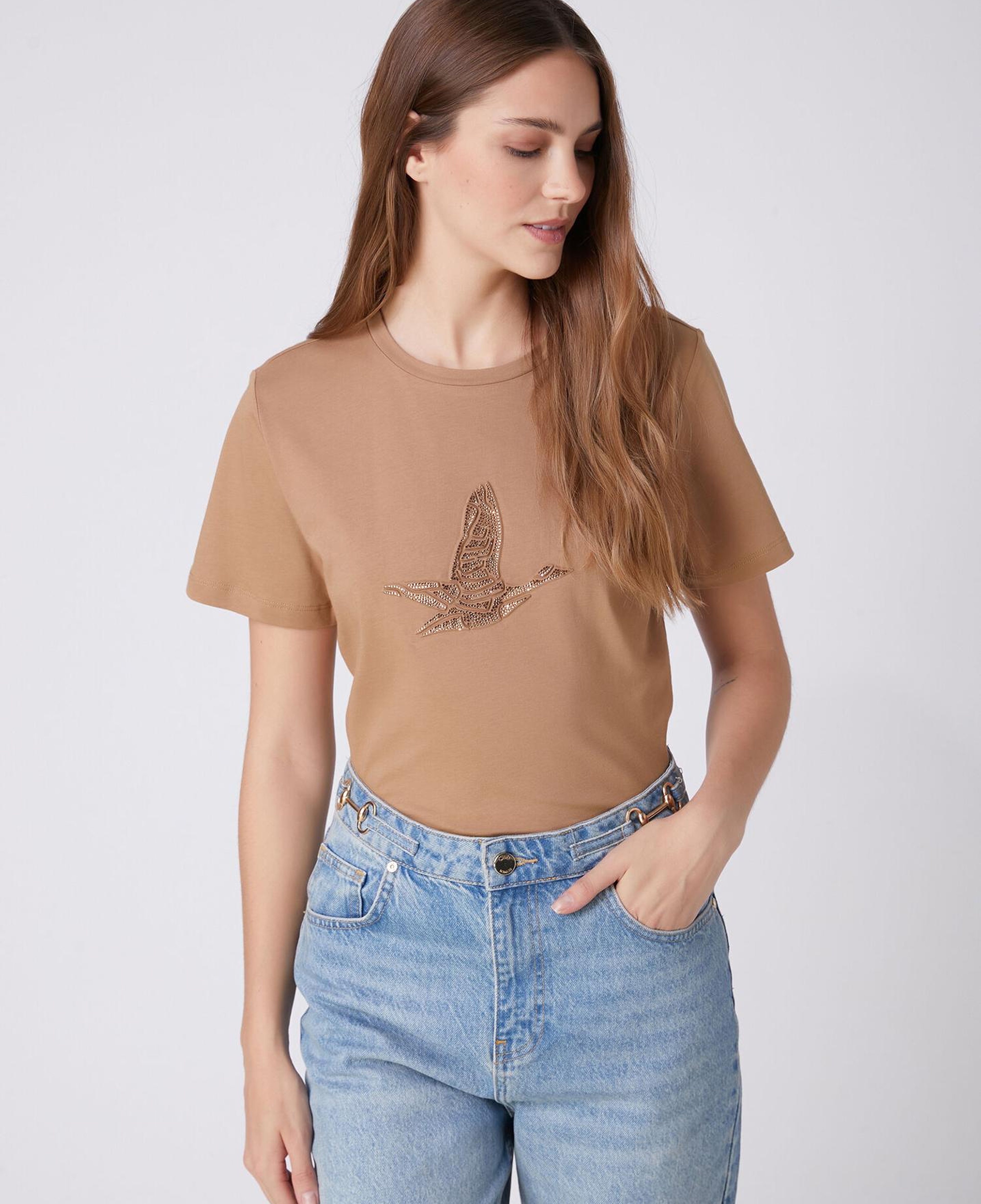 Beymen Club Kadın Camel Gofre Hotfix Logolu Sweatshirt