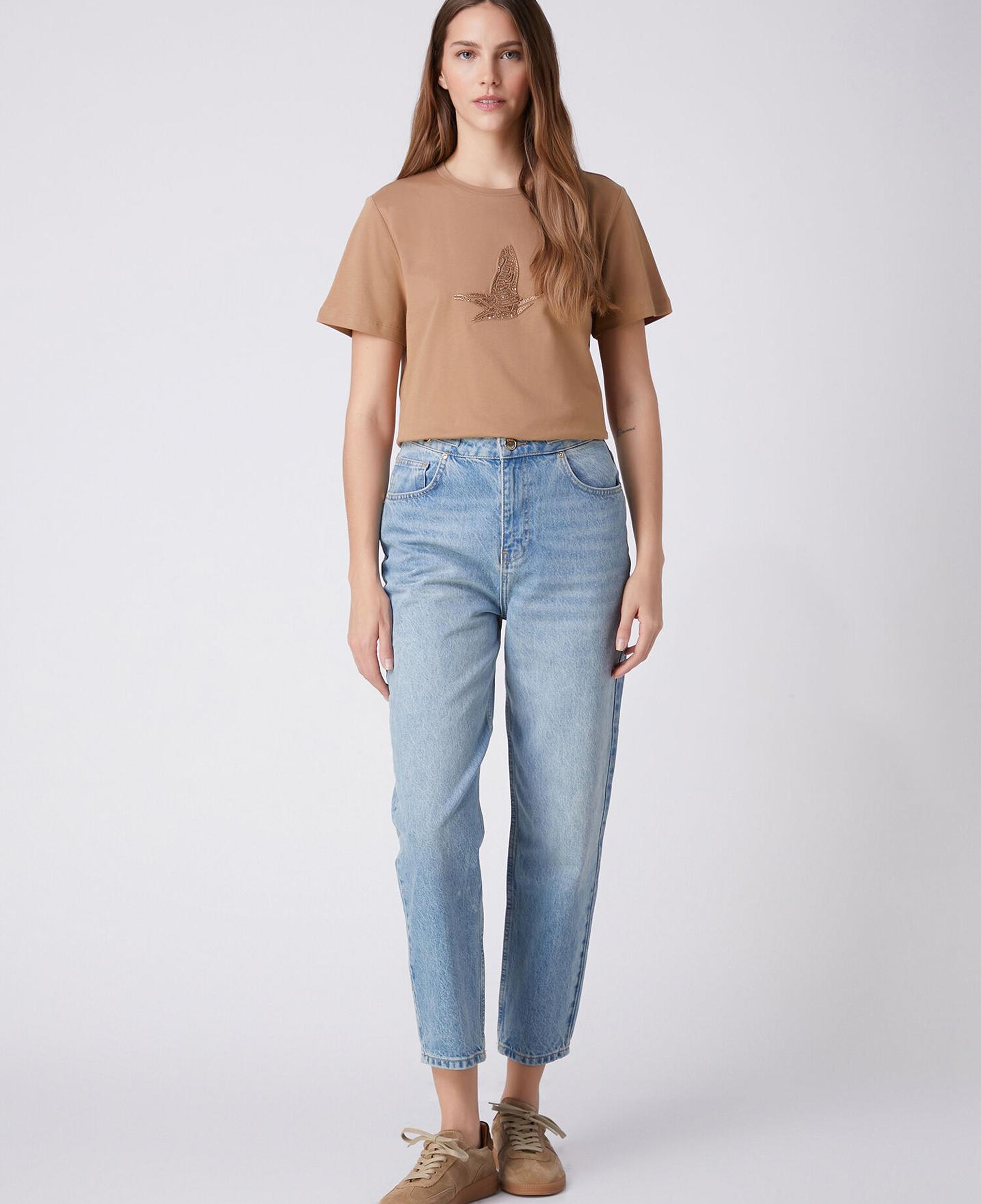 Beymen Club Kadın Camel Gofre Hotfix Logolu Sweatshirt