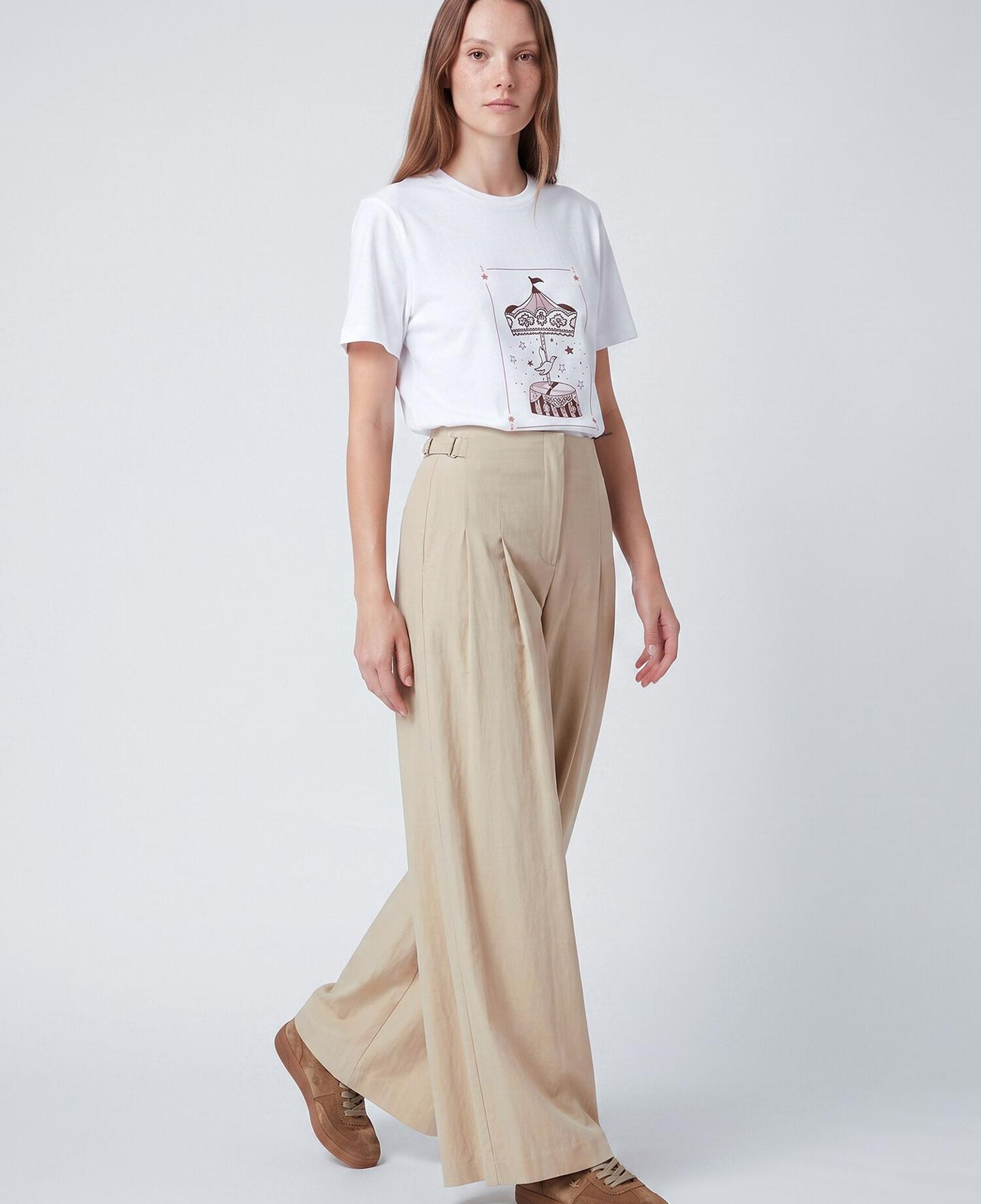 Beymen Club Kadın Kırık Beyaz Atlı Karınca Baskılı T-shirt