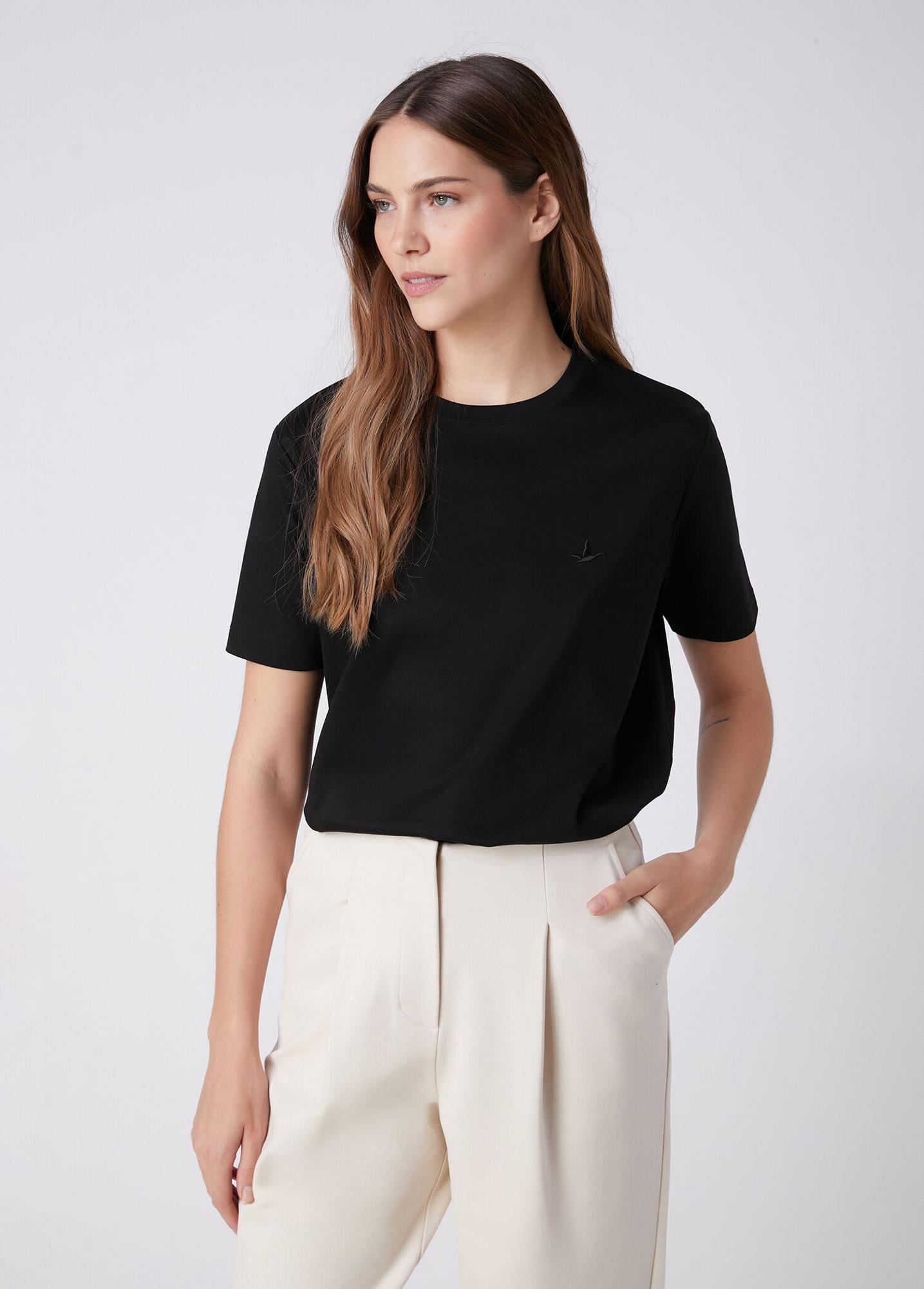 Beymen Club Kadın Siyah Basic T-shirt