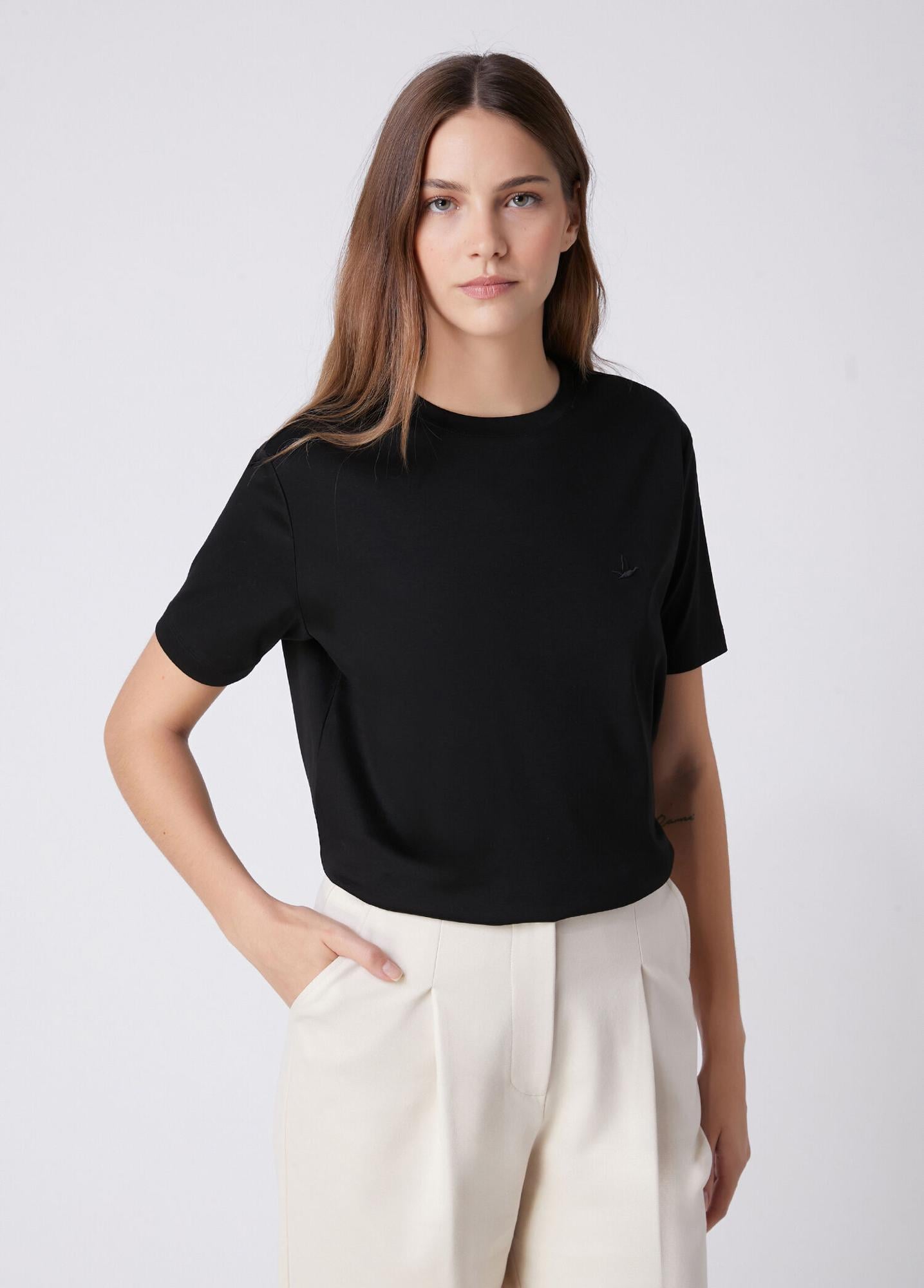 Beymen Club Kadın Siyah Basic T-shirt