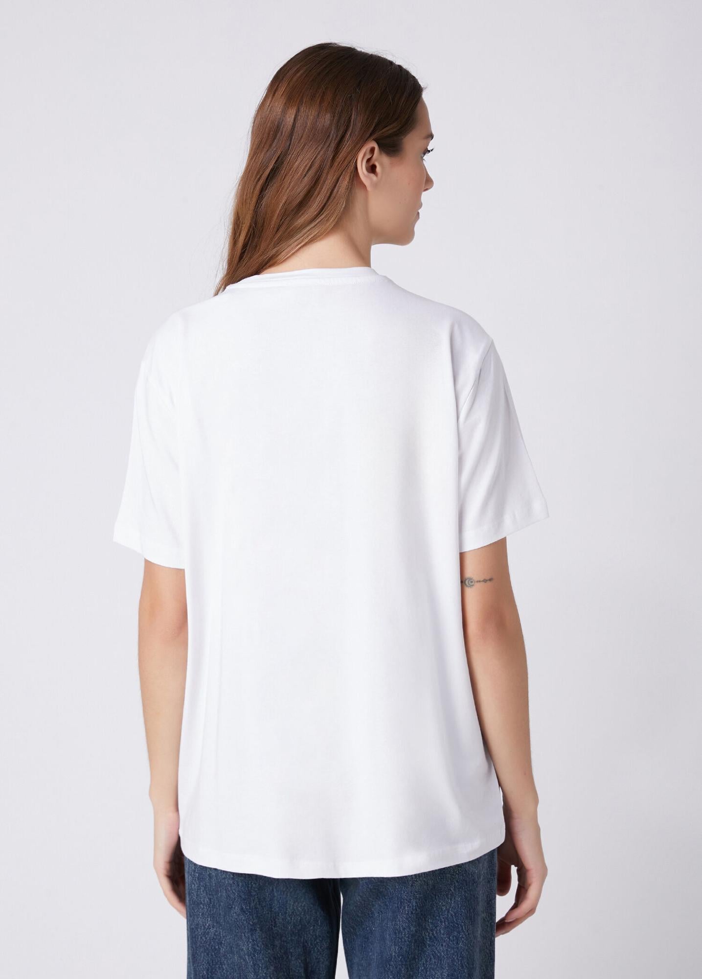 Beymen Club Kadın Beyaz Gold Logolu T-shirt