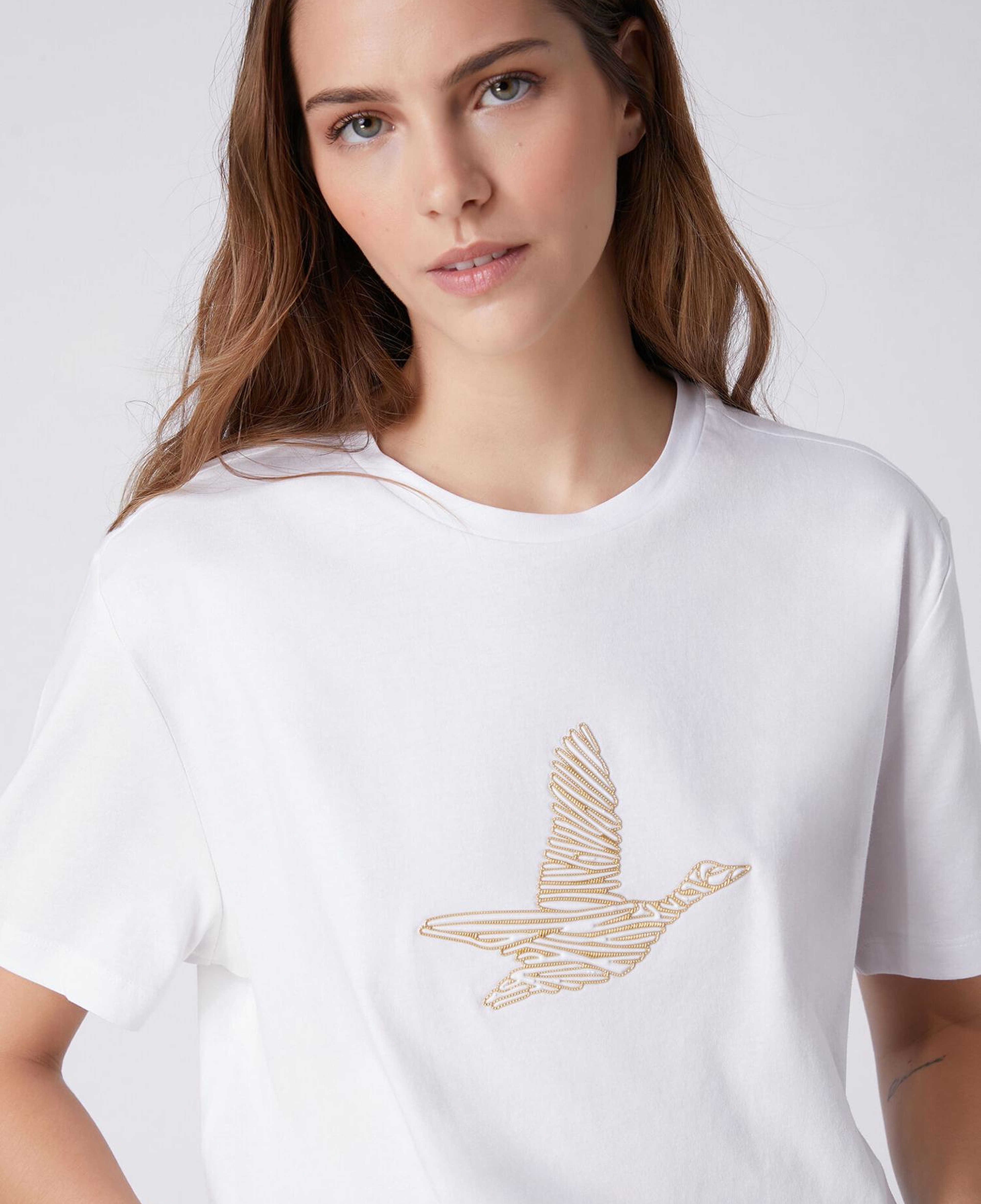 Beymen Club Kadın Beyaz Gold Logolu T-shirt