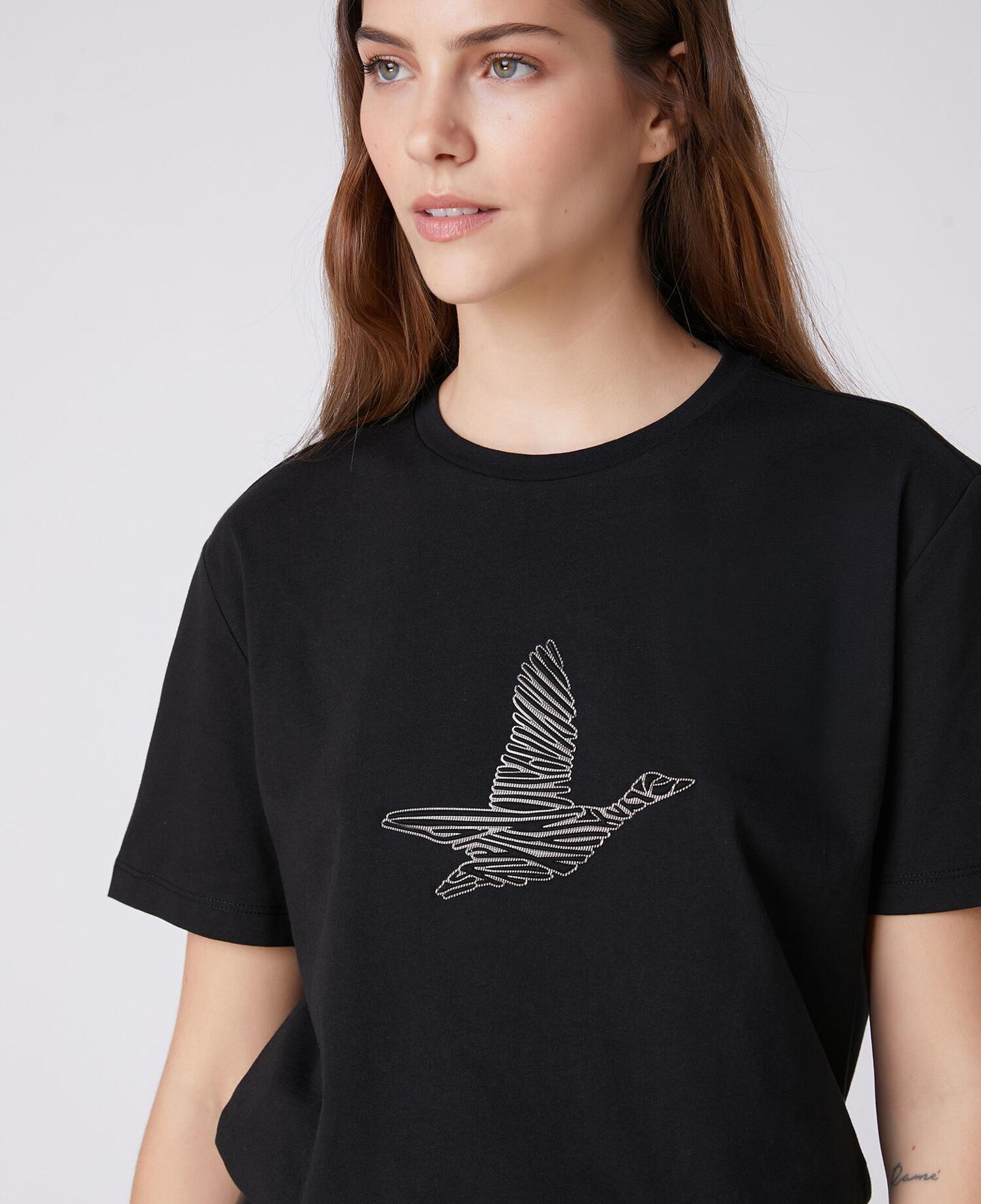 Beymen Club Kadın Siyah Logolu T-shirt