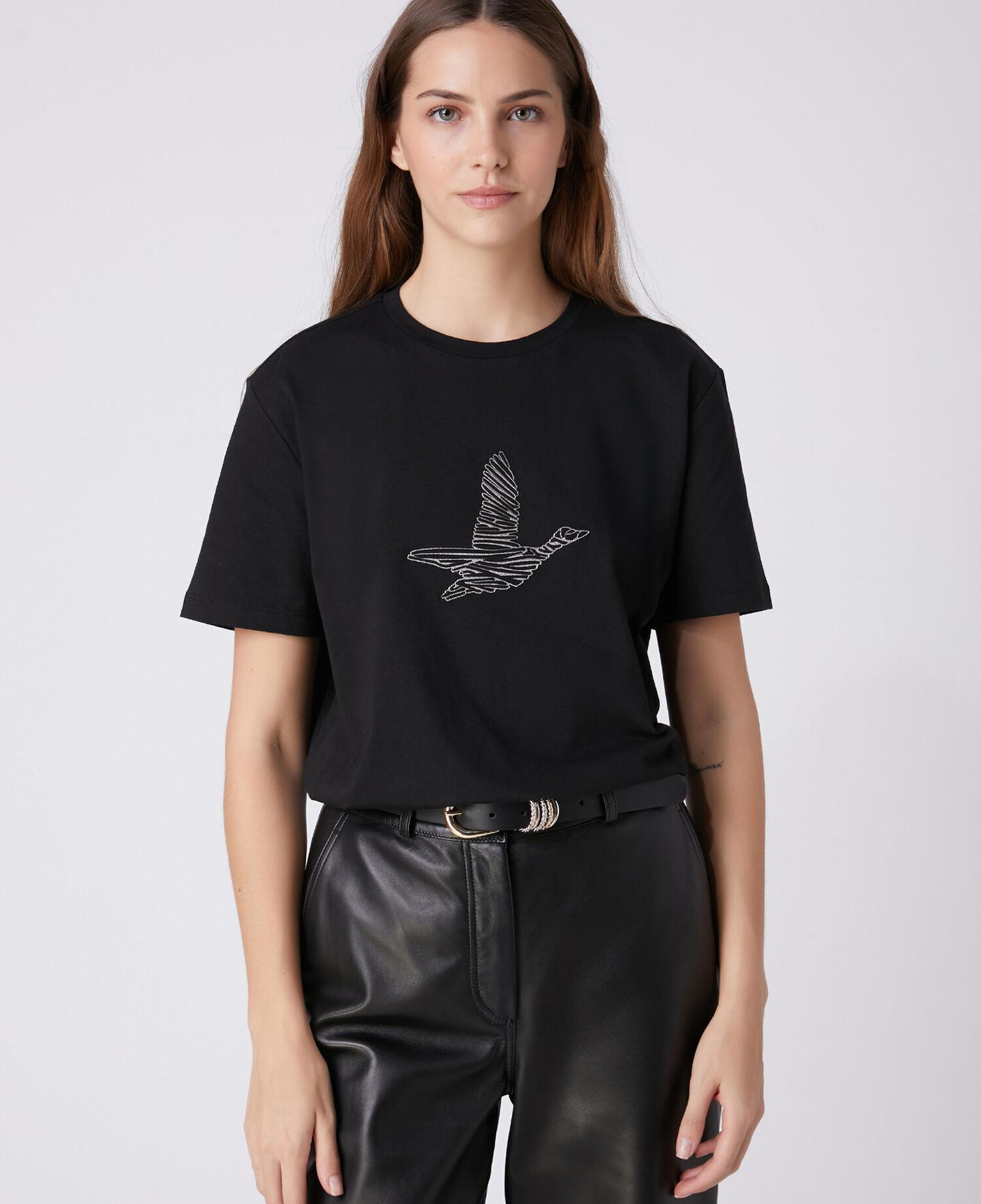 Beymen Club Kadın Siyah Logolu T-shirt