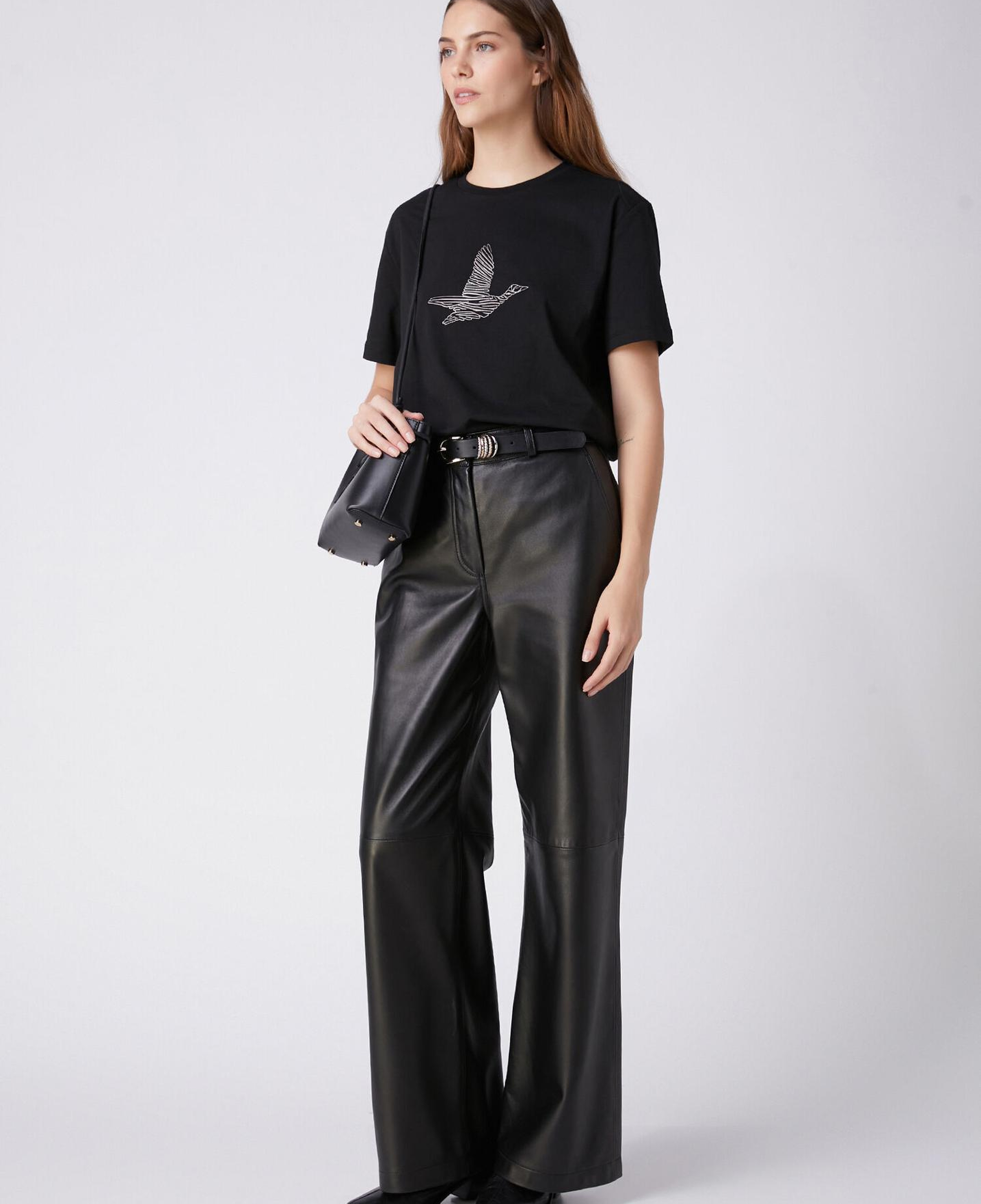 Beymen Club Kadın Siyah Logolu T-shirt