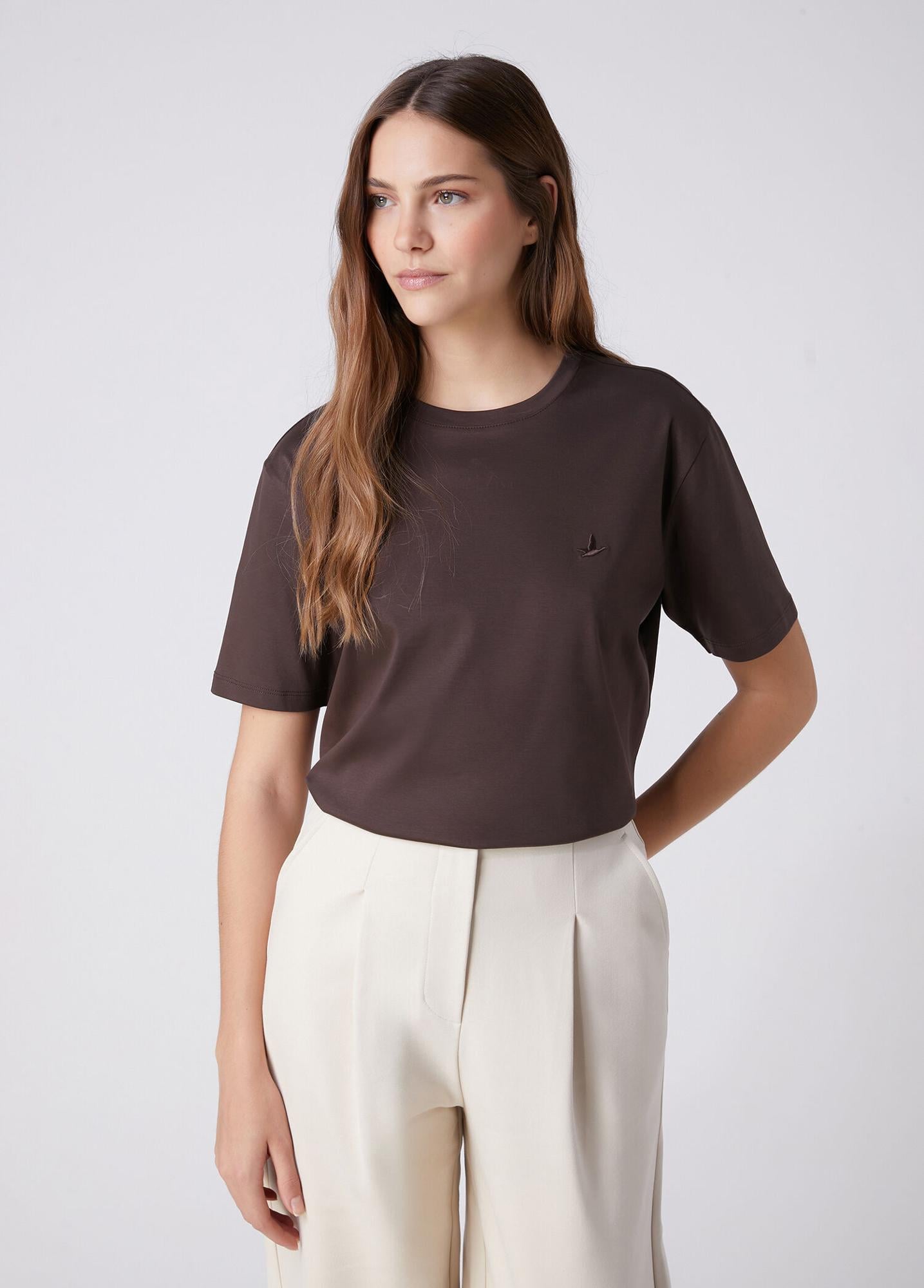 Beymen Club Kadın Kahverengi Basic T-shirt