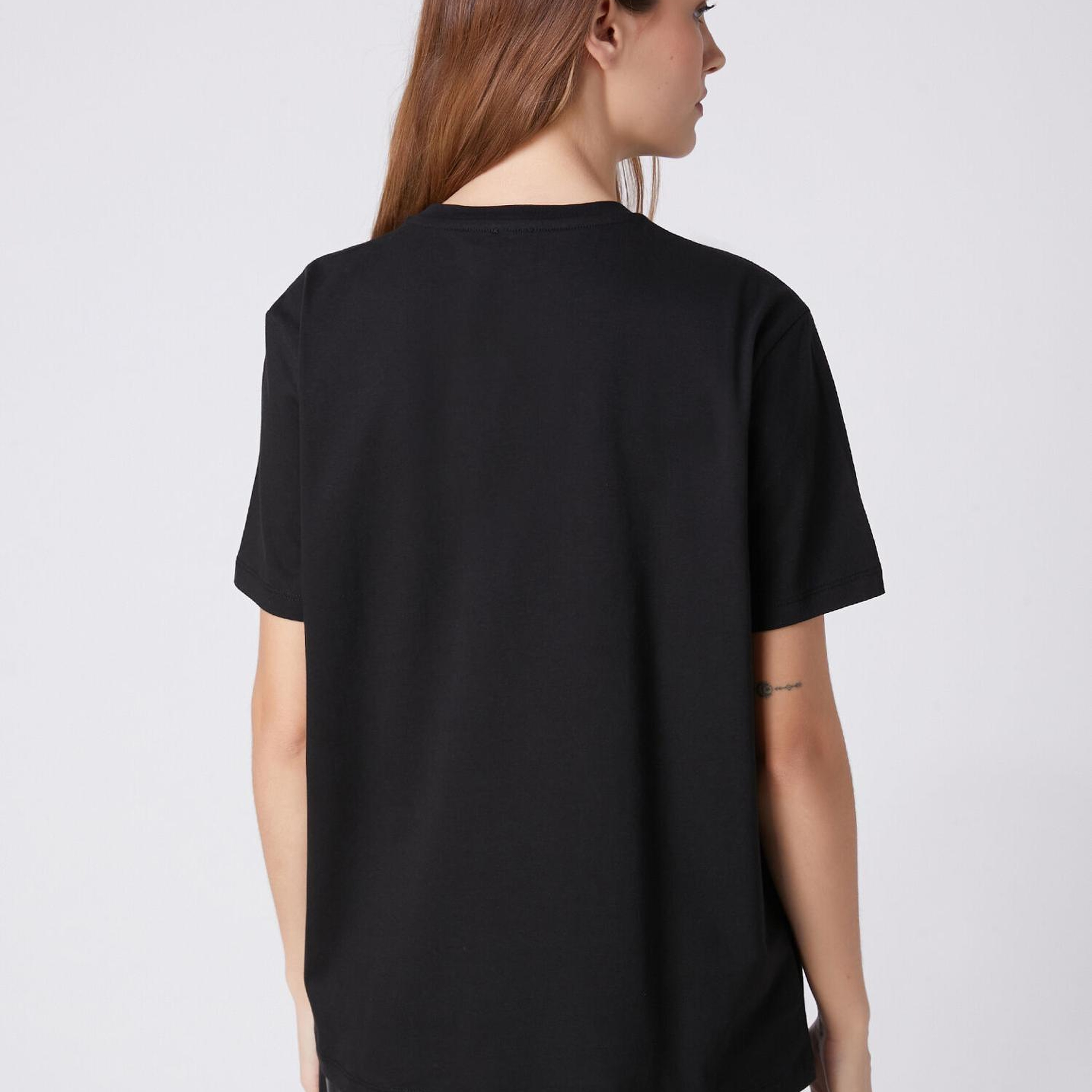 Beymen Club Kadın Siyah Logolu T-shirt