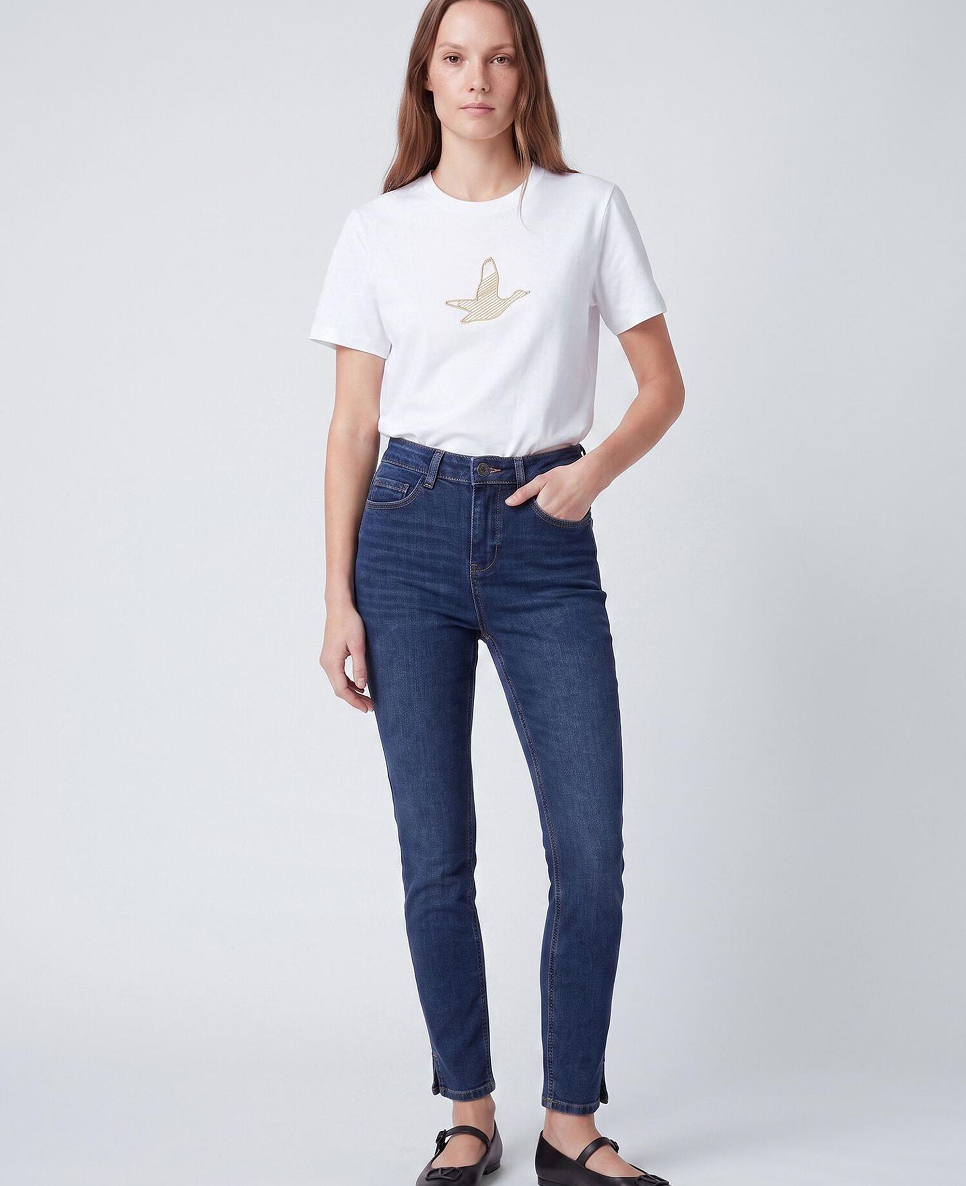 Beymen Club Kadın Kırık Beyaz Gold Logolu T-shirt