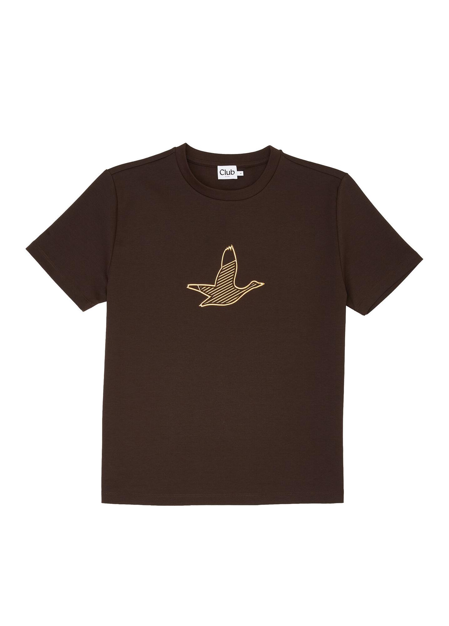 Beymen Club Kadın Kahverengi Gold Logolu T-shirt