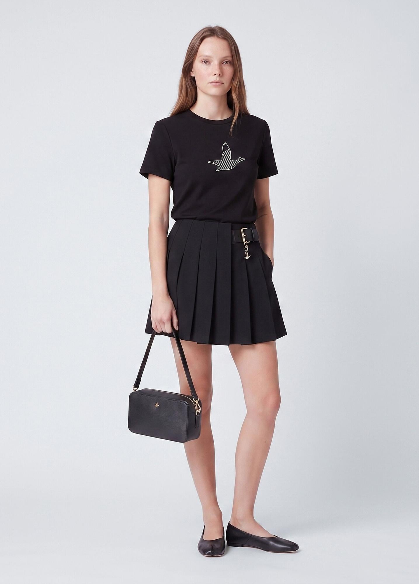 Beymen Club Kadın Siyah Silver Logolu T-shirt