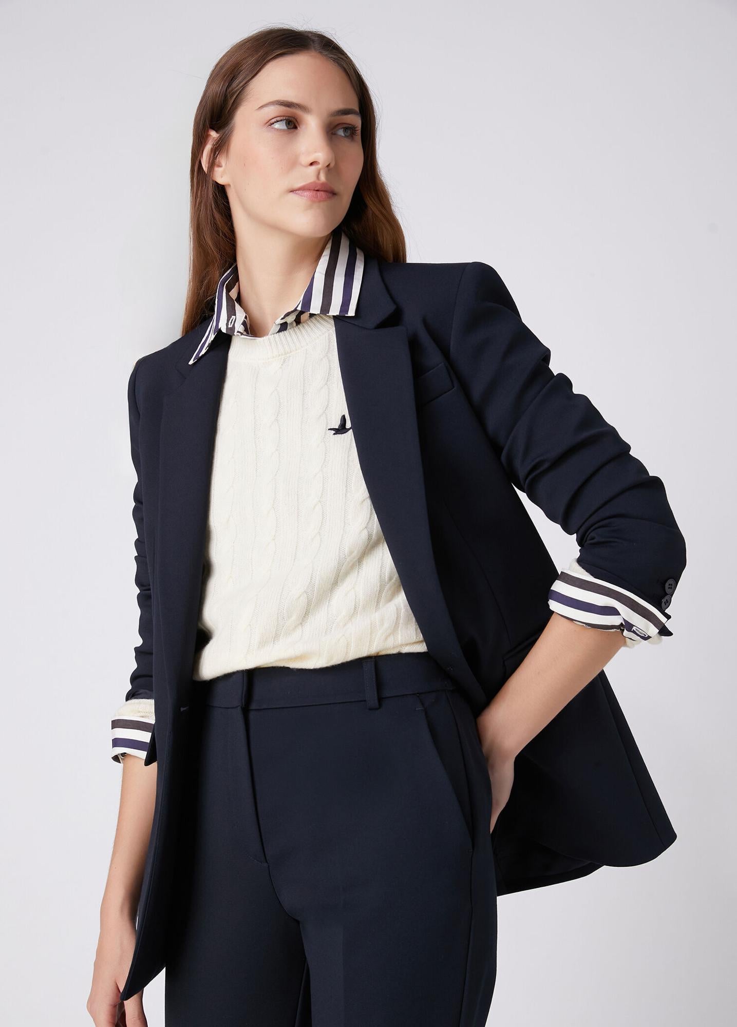 Beymen Club Kadın Lacivert Tek Düğmeli Blazer