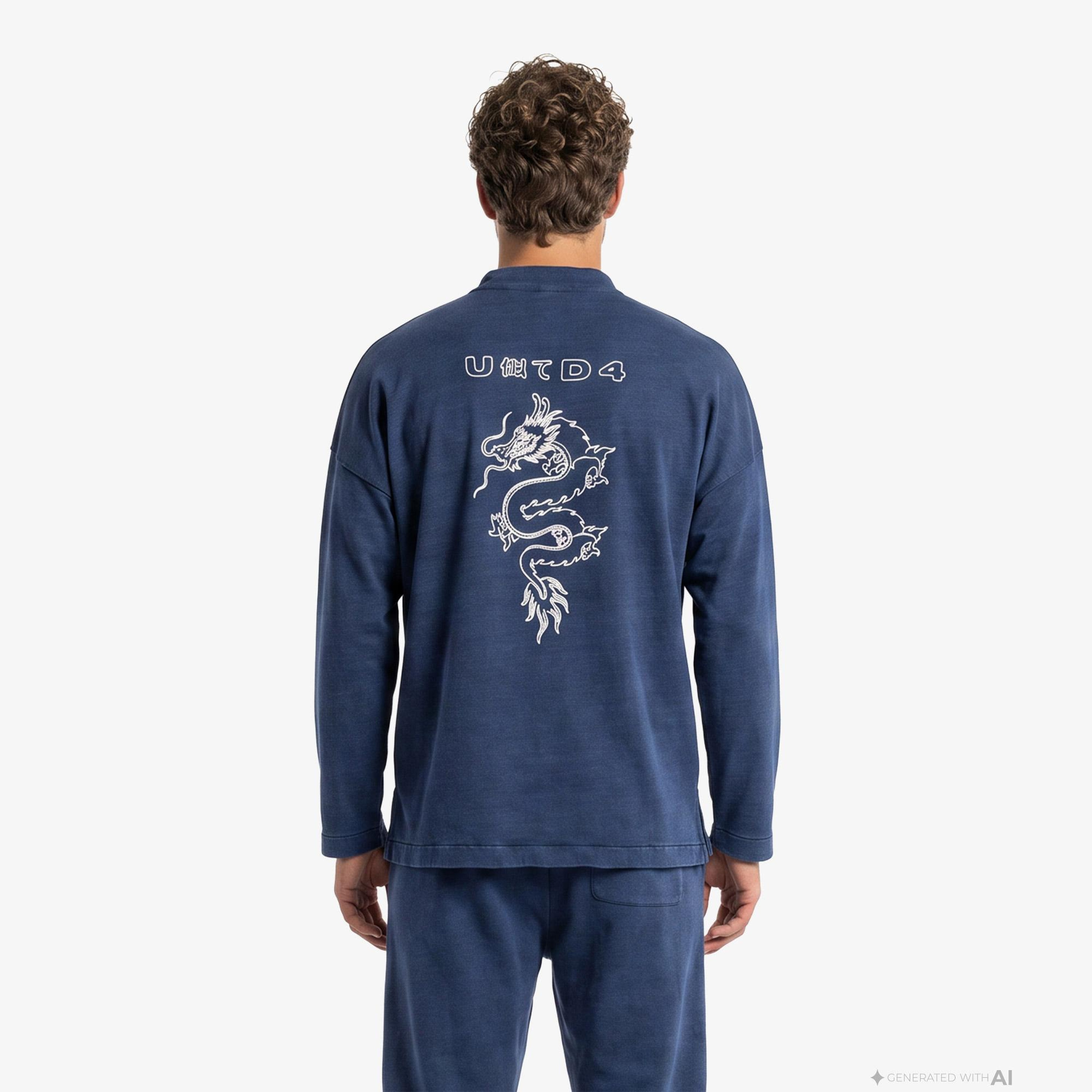 UNITED4 Regular Fit Erkek Mavi Sweatshirt