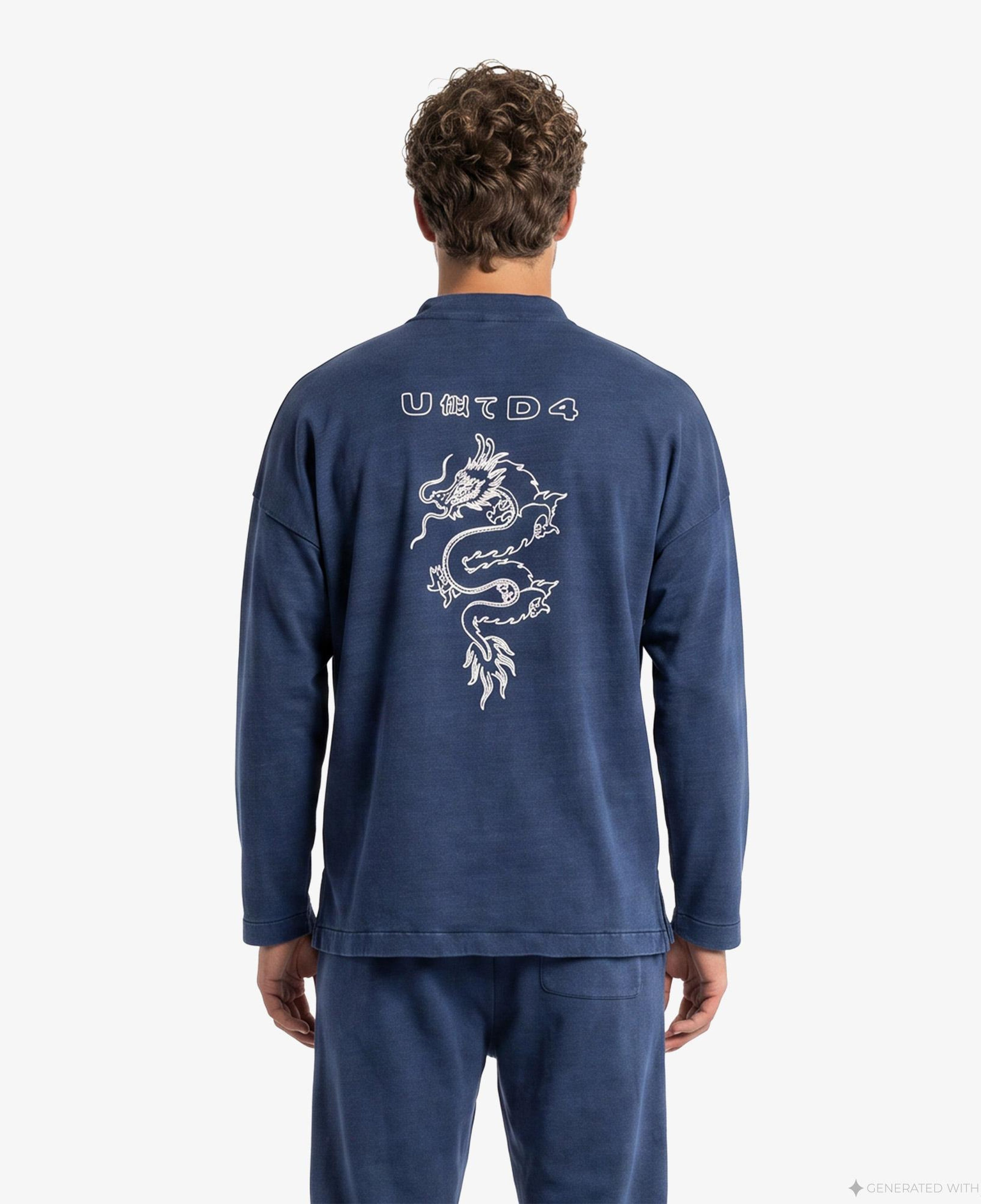 UNITED4 Regular Fit Erkek Mavi Sweatshirt