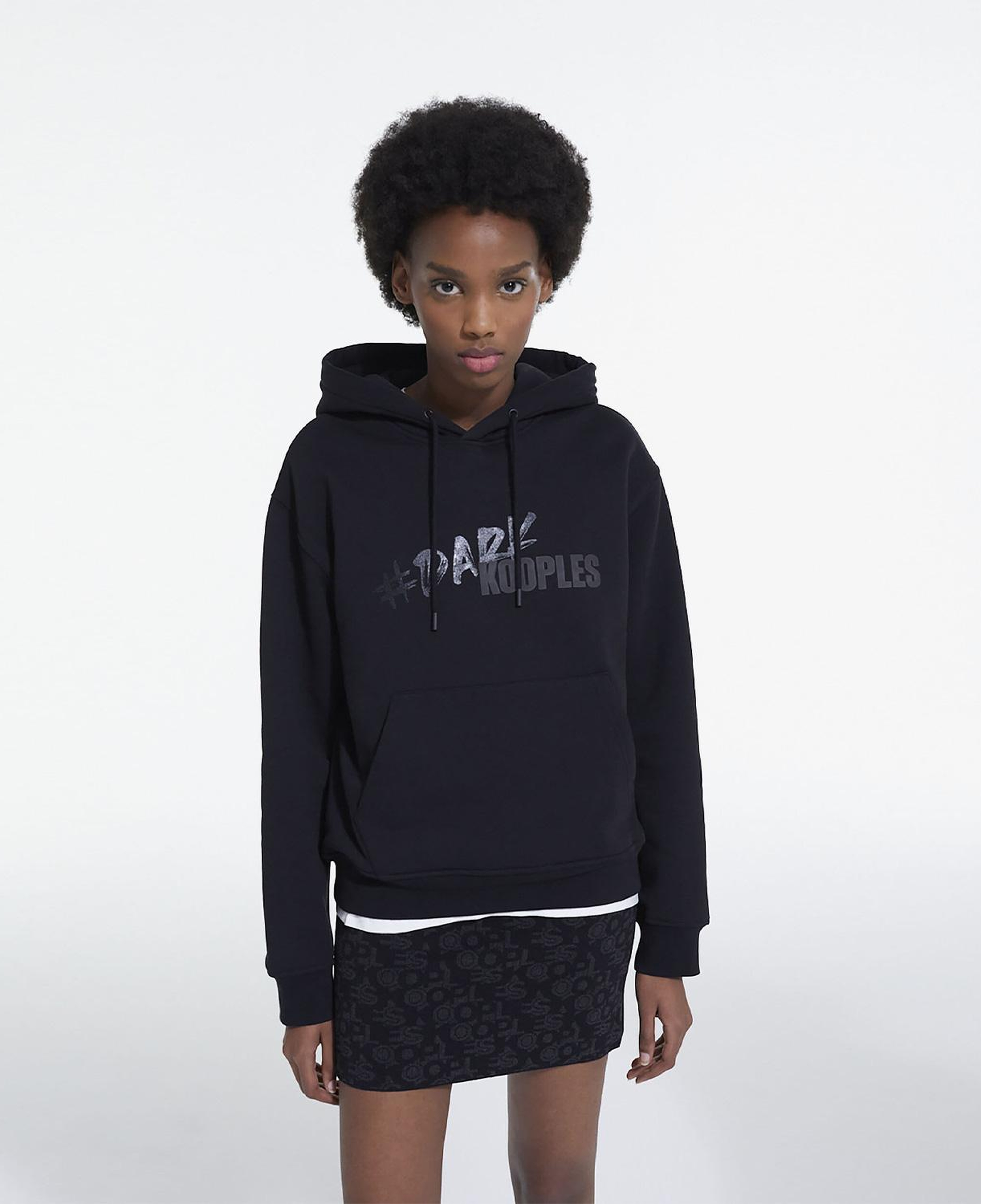 The Kooples Logomania Kadın Siyah Hoodie