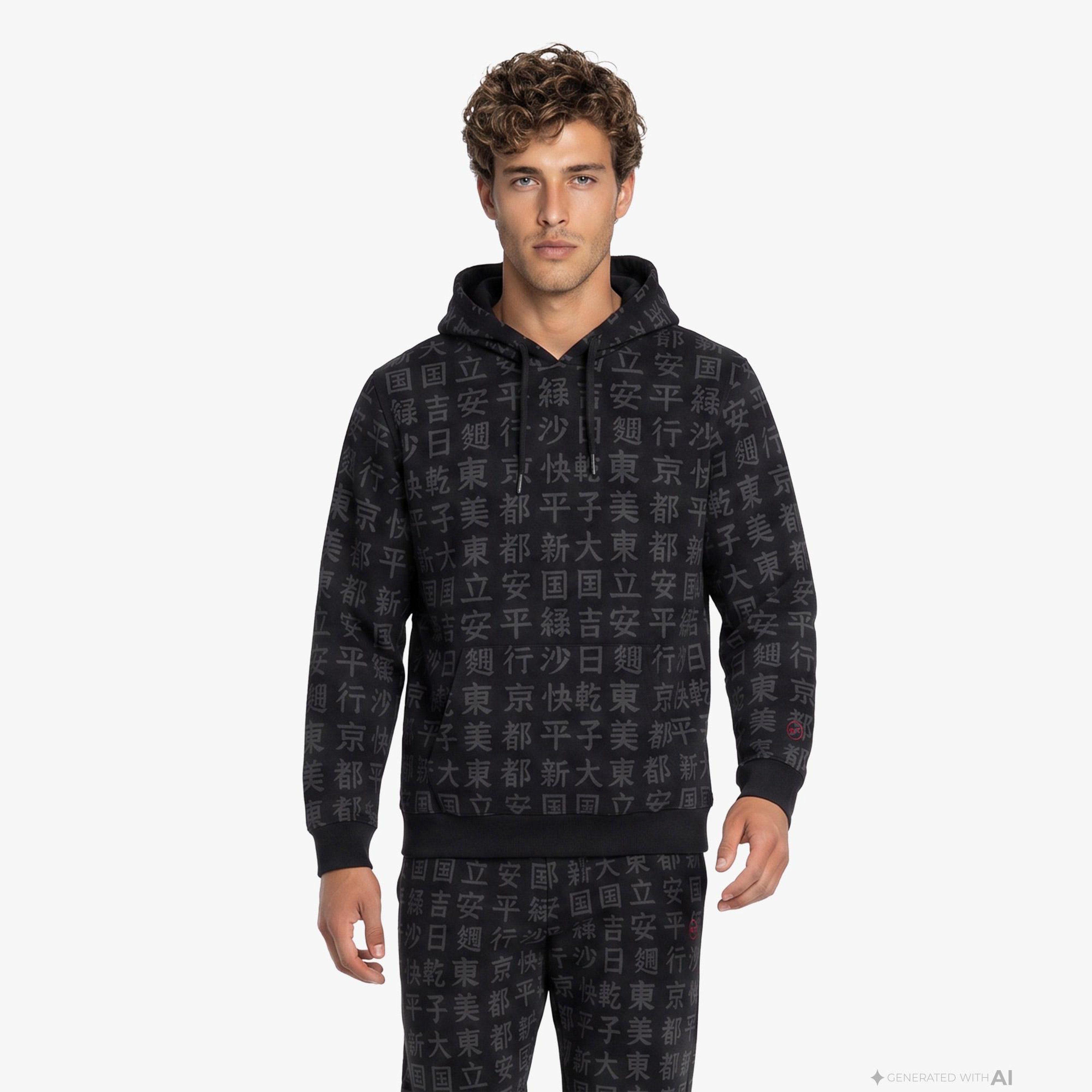 UNITED4 Regular Fit Erkek Siyah Sweatshirt