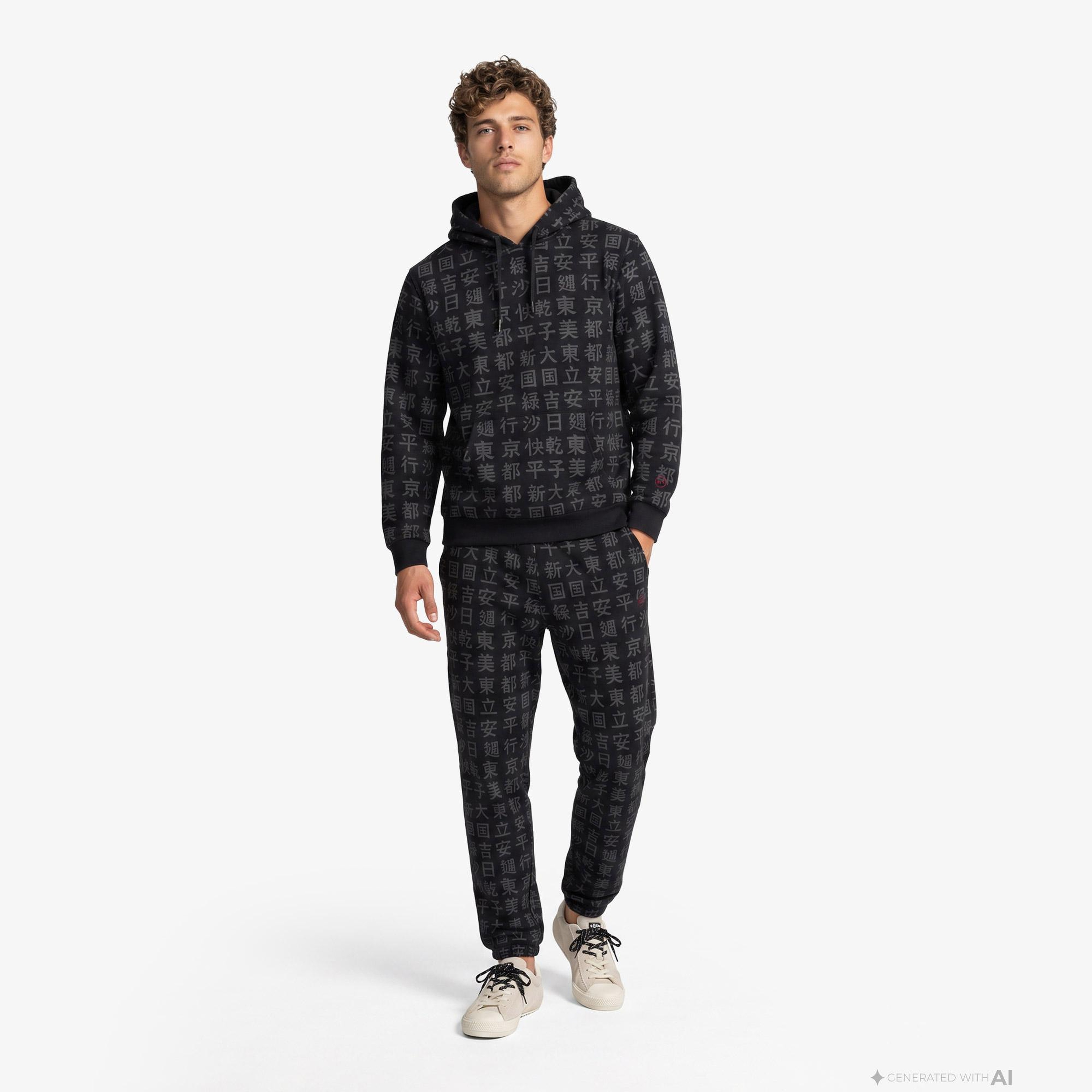 UNITED4 Regular Fit Erkek Siyah Sweatshirt