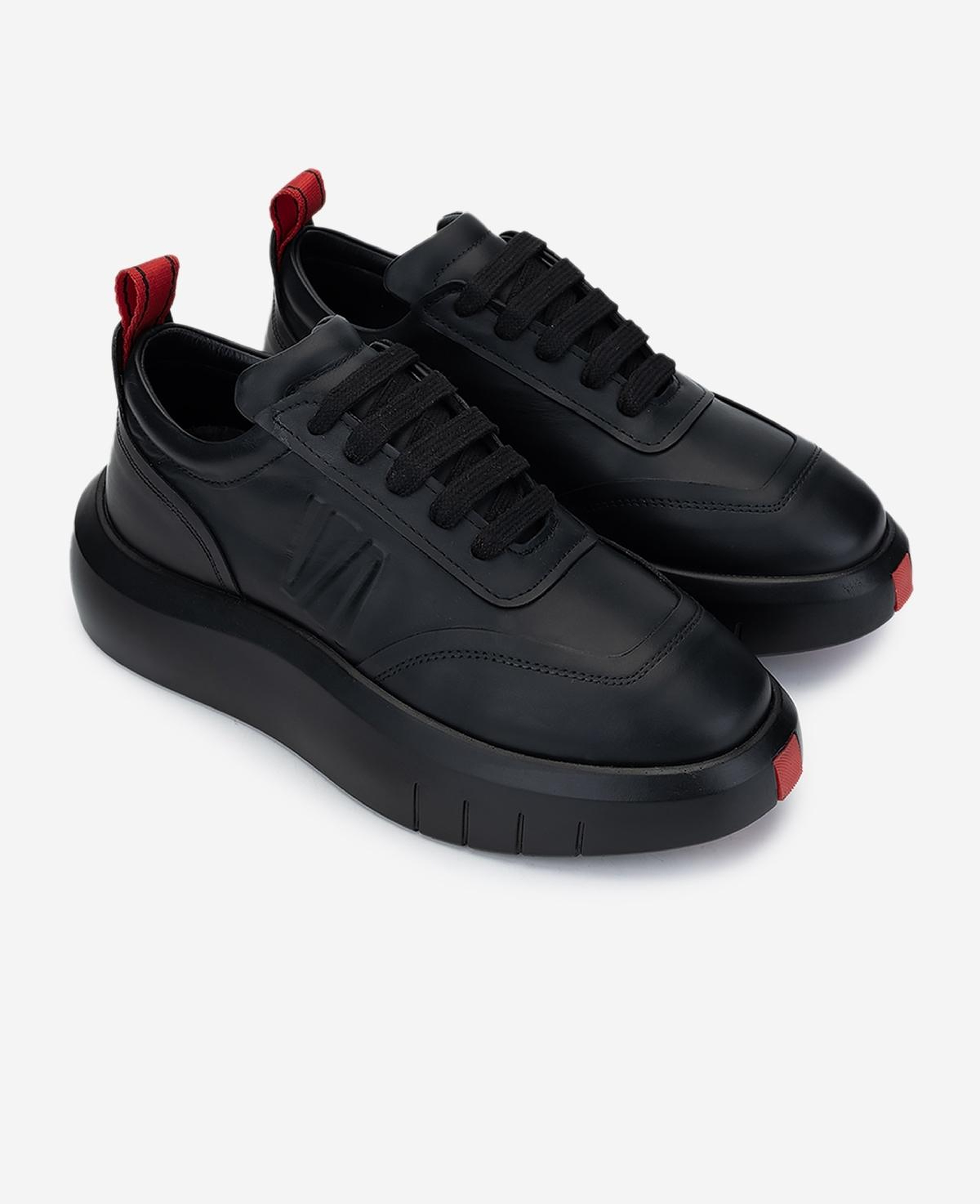 Valmenti Erkek Hakiki Deri Siyah Sneakers & Spor Ayakkabı