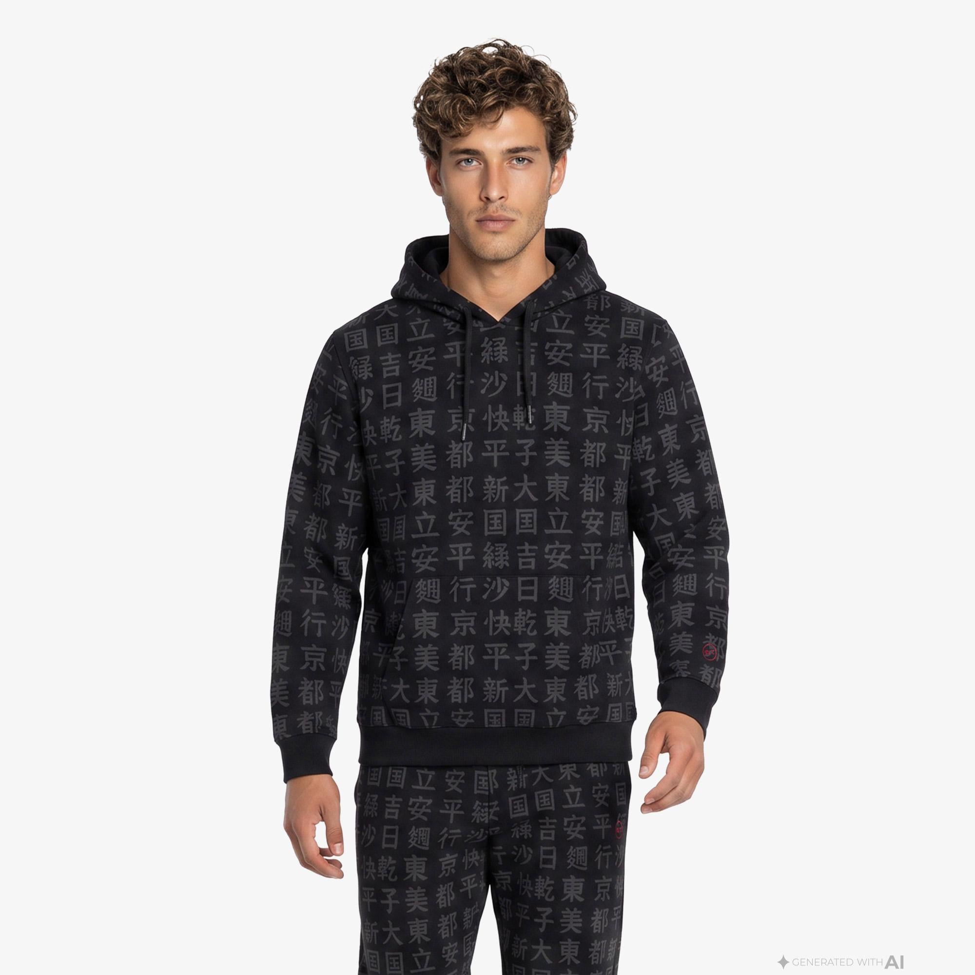 UNITED4 Regular Fit Erkek Siyah Sweatshirt