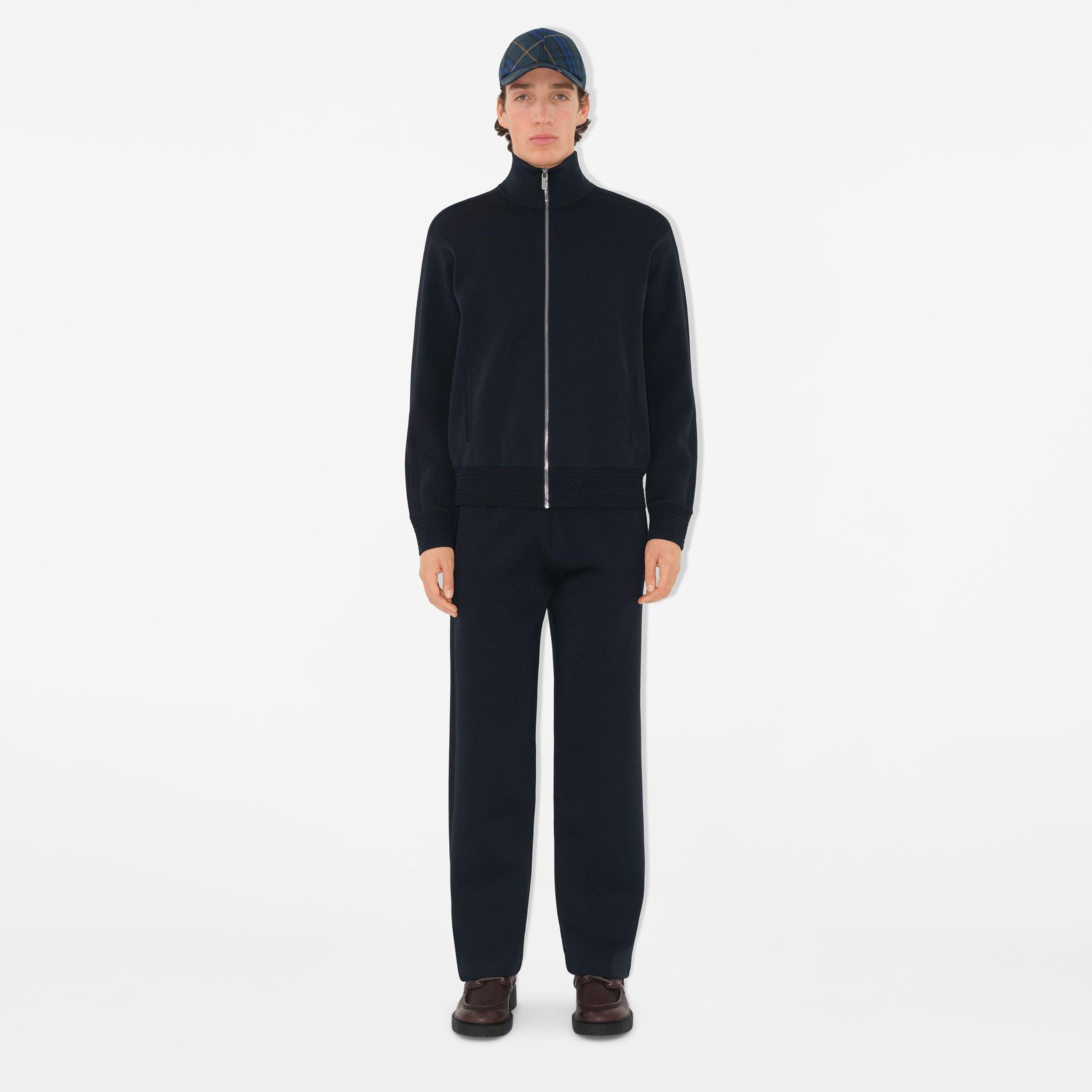 Burberry Uv Viscose Blend Track Erkek Lacivert Ceket