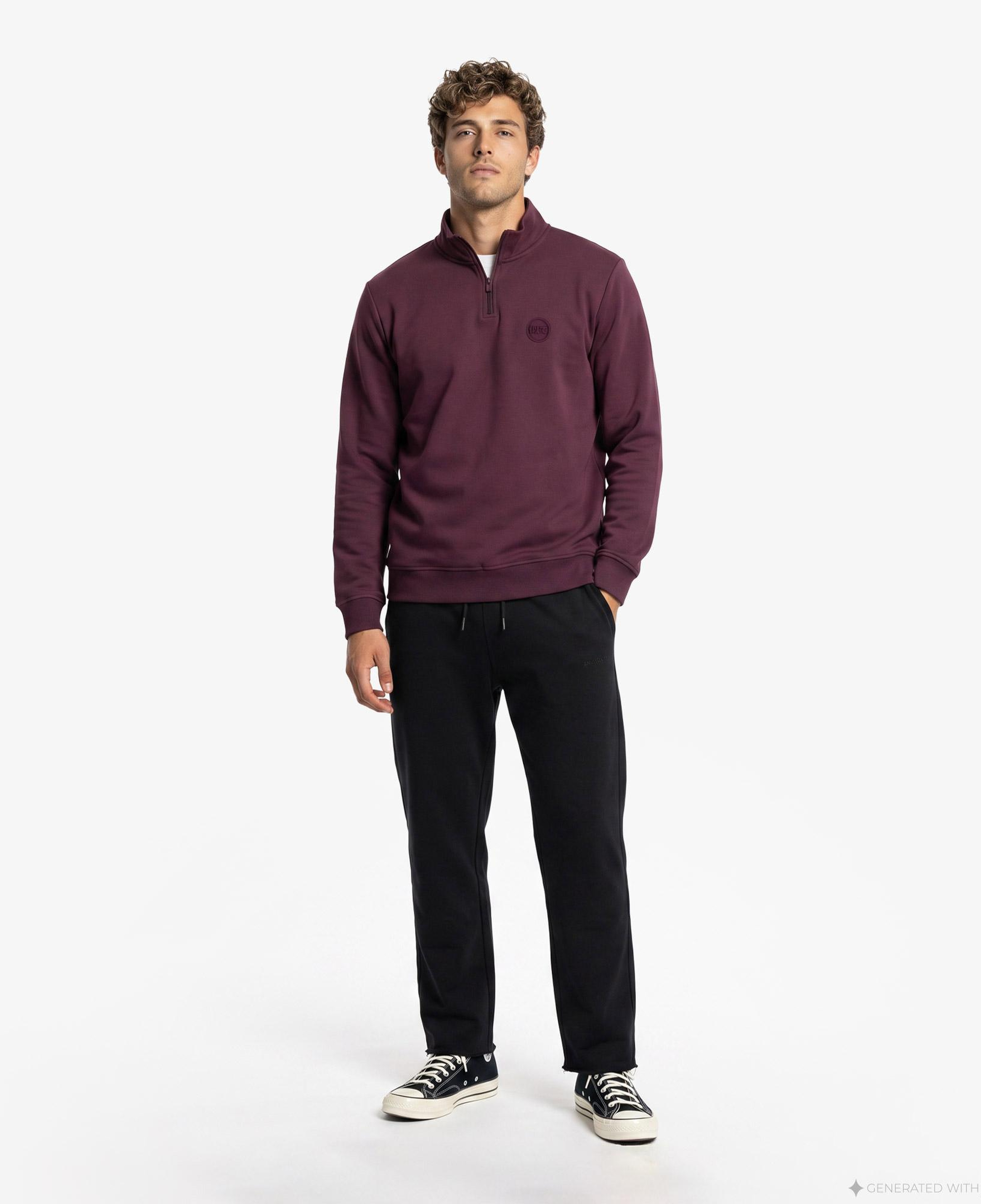UNITED4 Regular Fit Erkek Bordo Sweatshirt