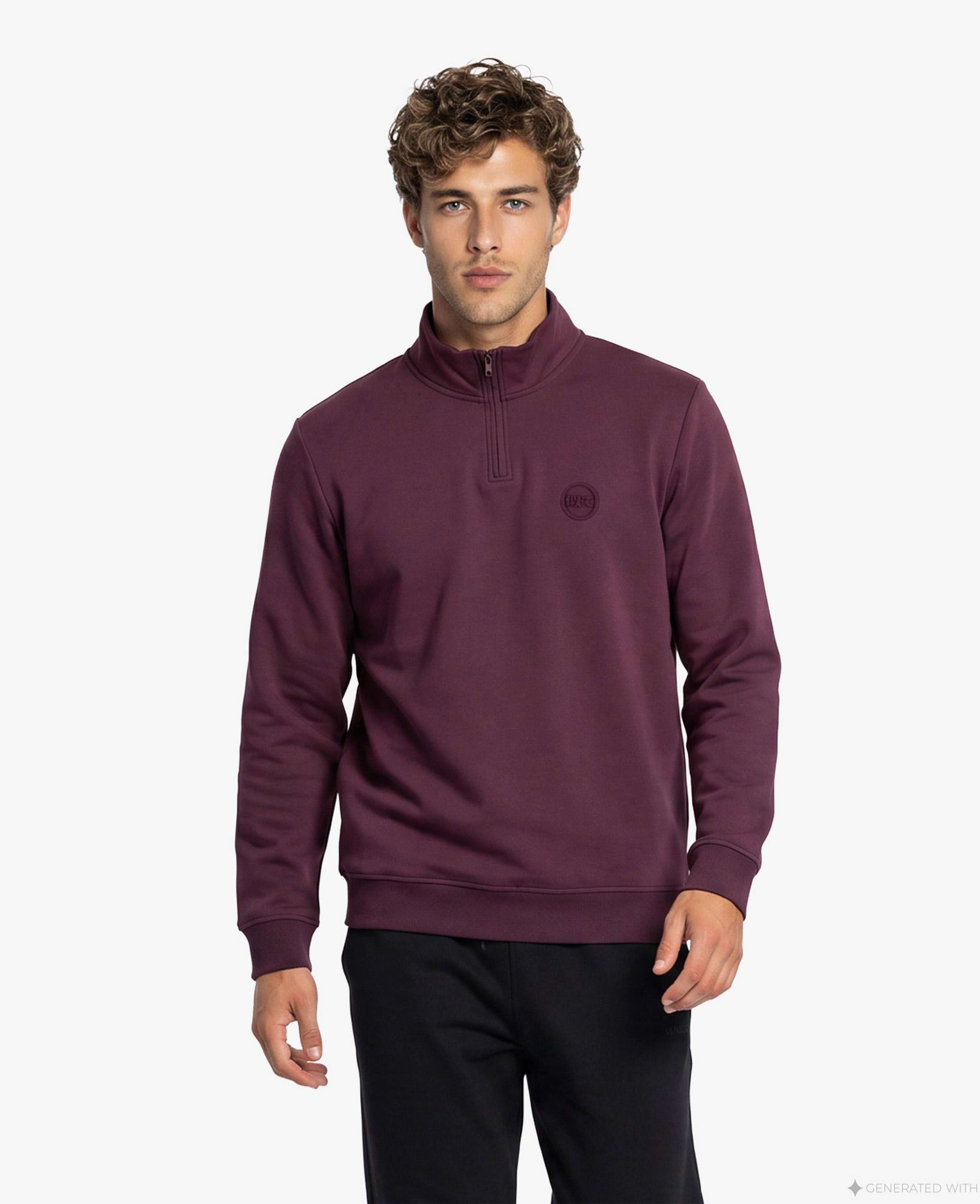 UNITED4 Regular Fit Erkek Bordo Sweatshirt