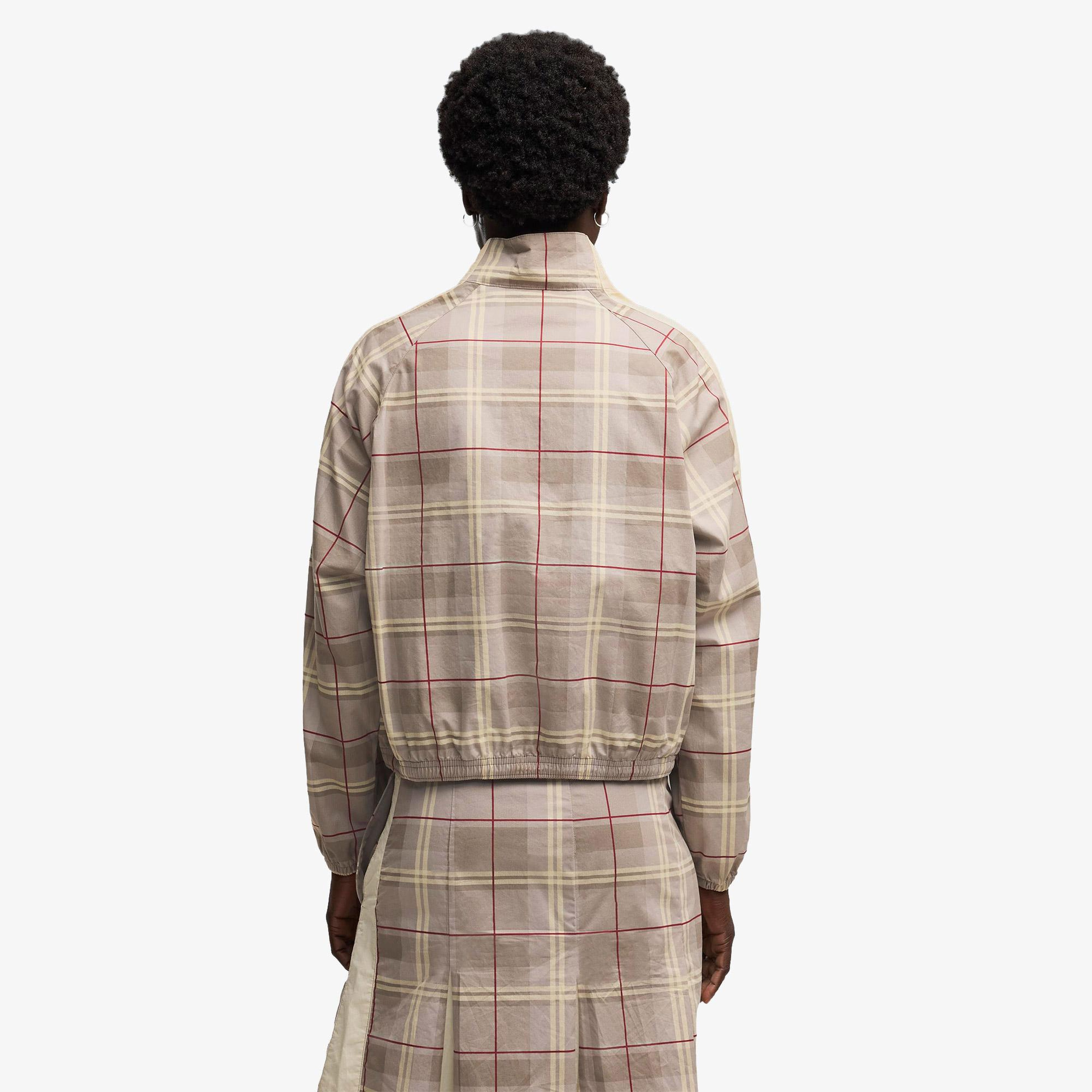 Puma T7 Tartan Woven Kadın Gri Ceket