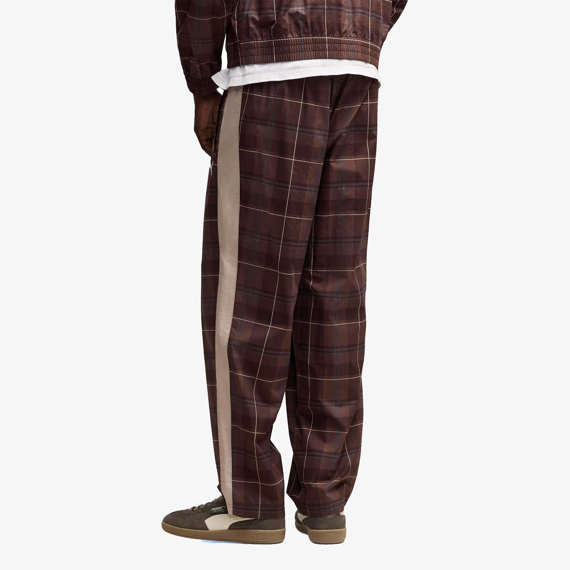 Puma T7 Tartan Track Erkek Kahverengi Pantolon