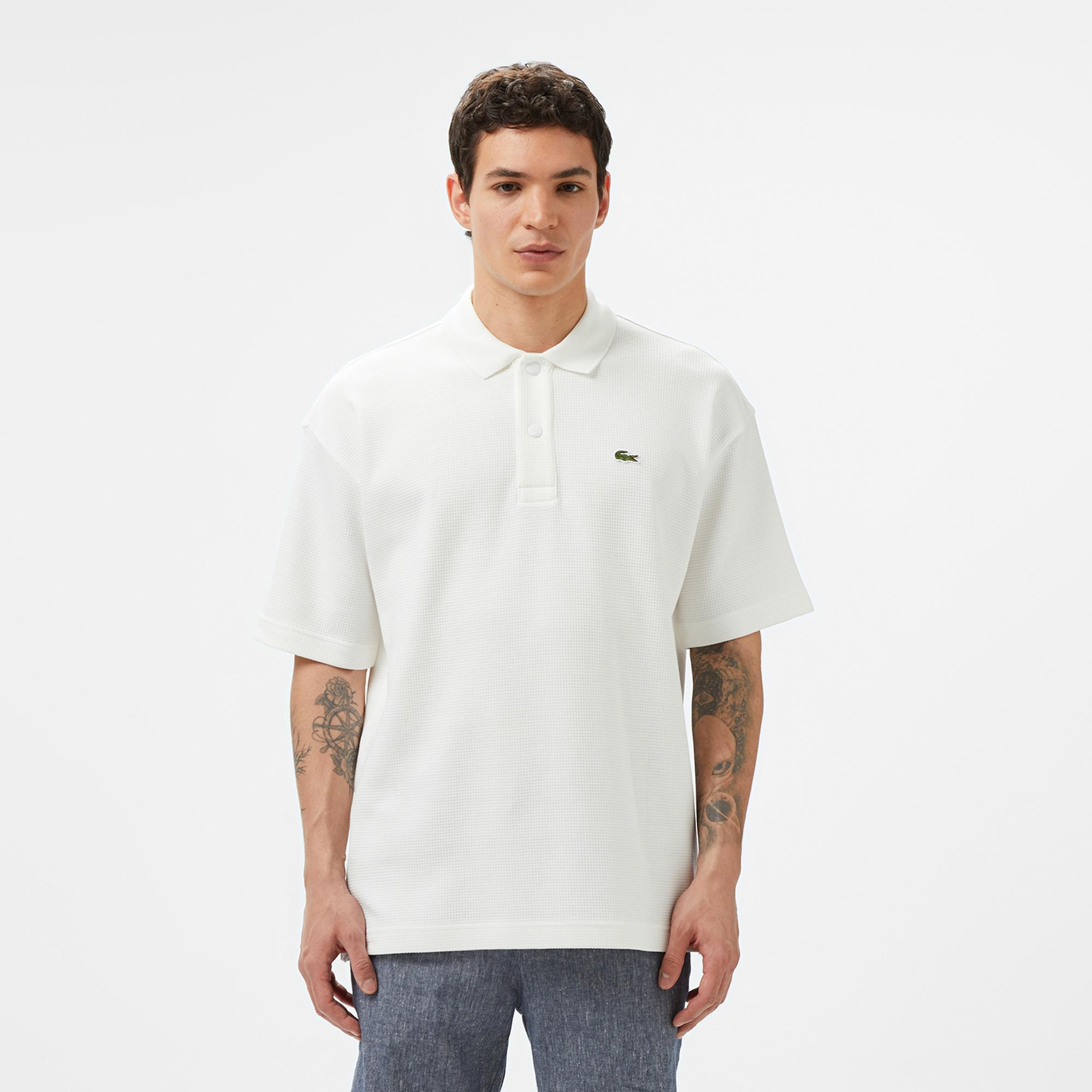 Lacoste Erkek Krem Polo