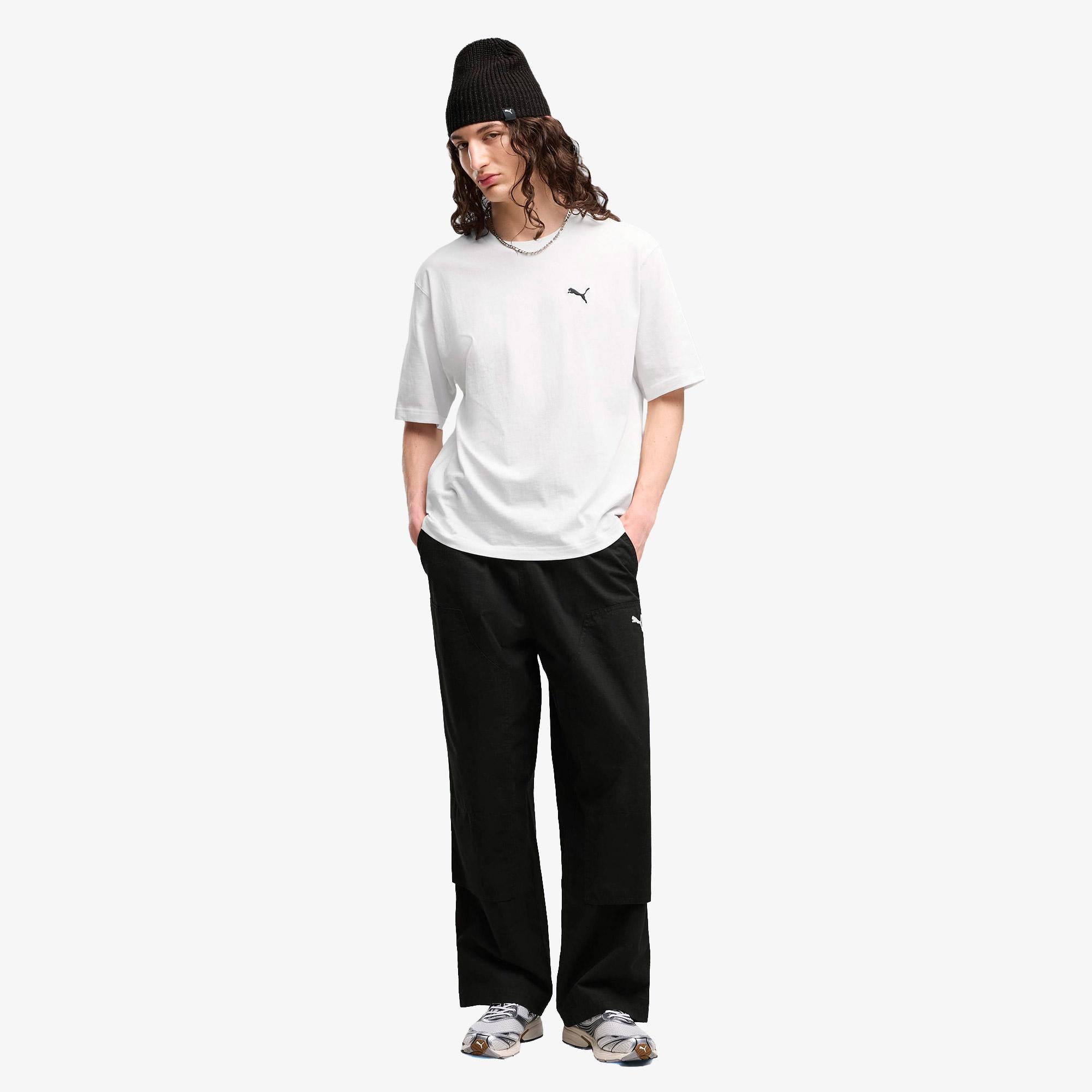 Puma Essential Boxy Erkek Beyaz T-Shirt