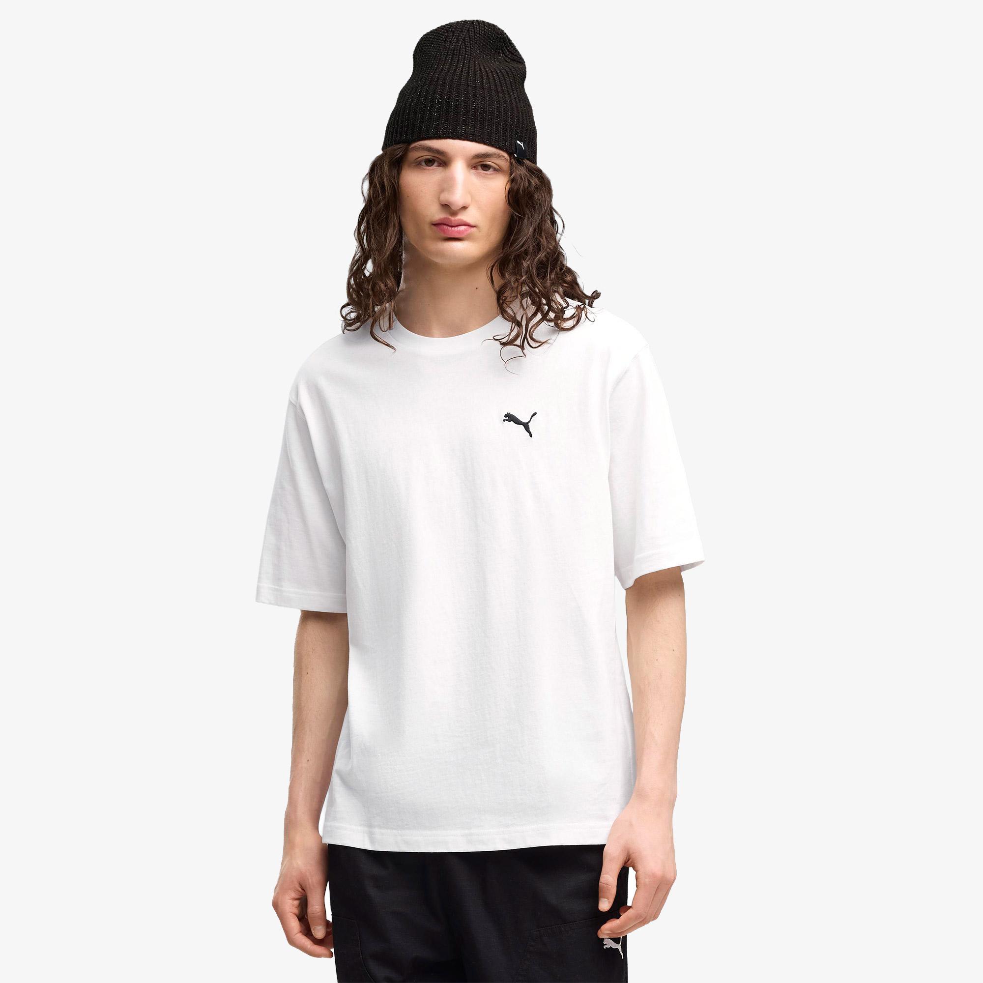 Puma Essential Boxy Erkek Beyaz T-Shirt
