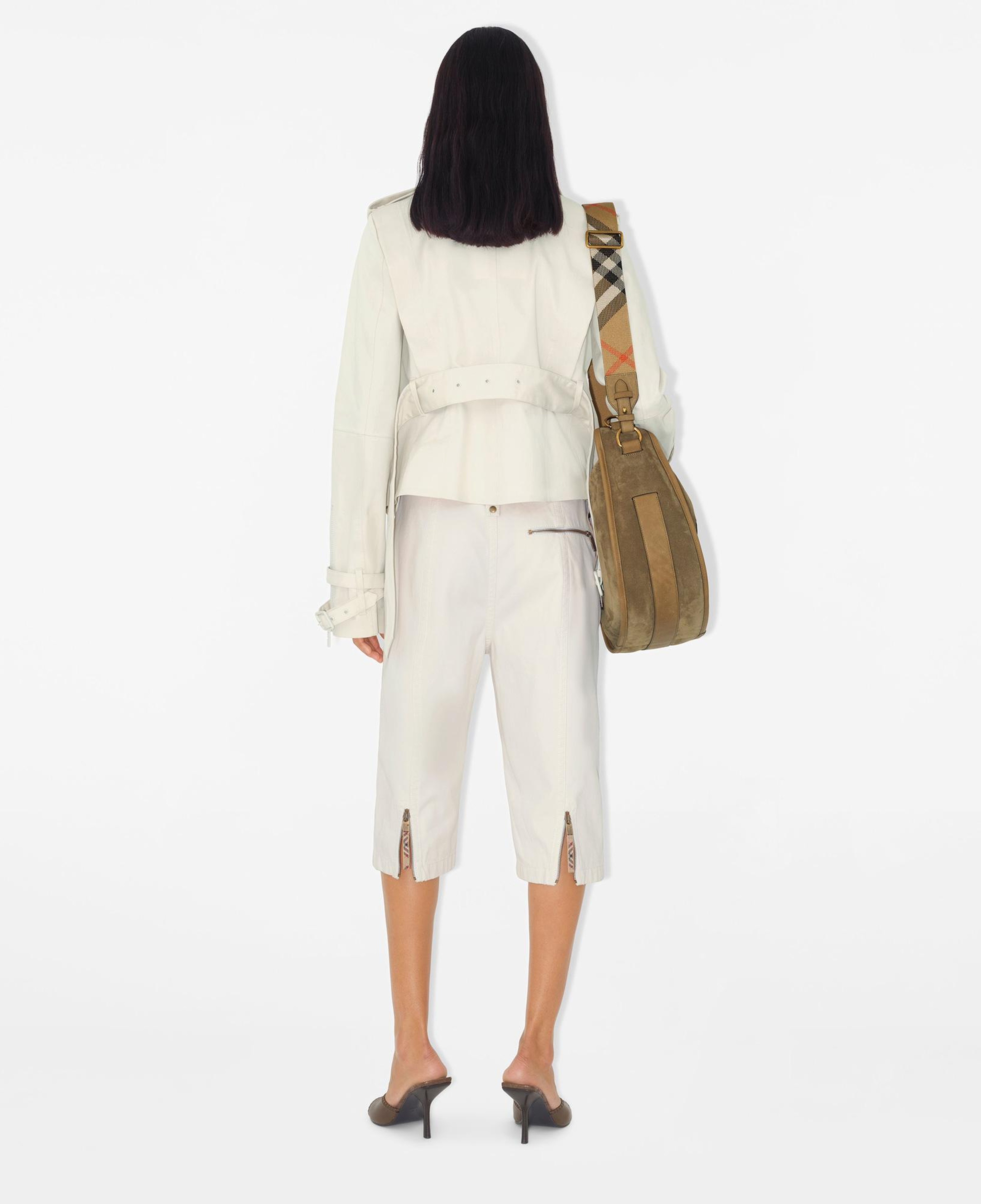 Burberry Cie Cotton Kadın Krem Pantolon