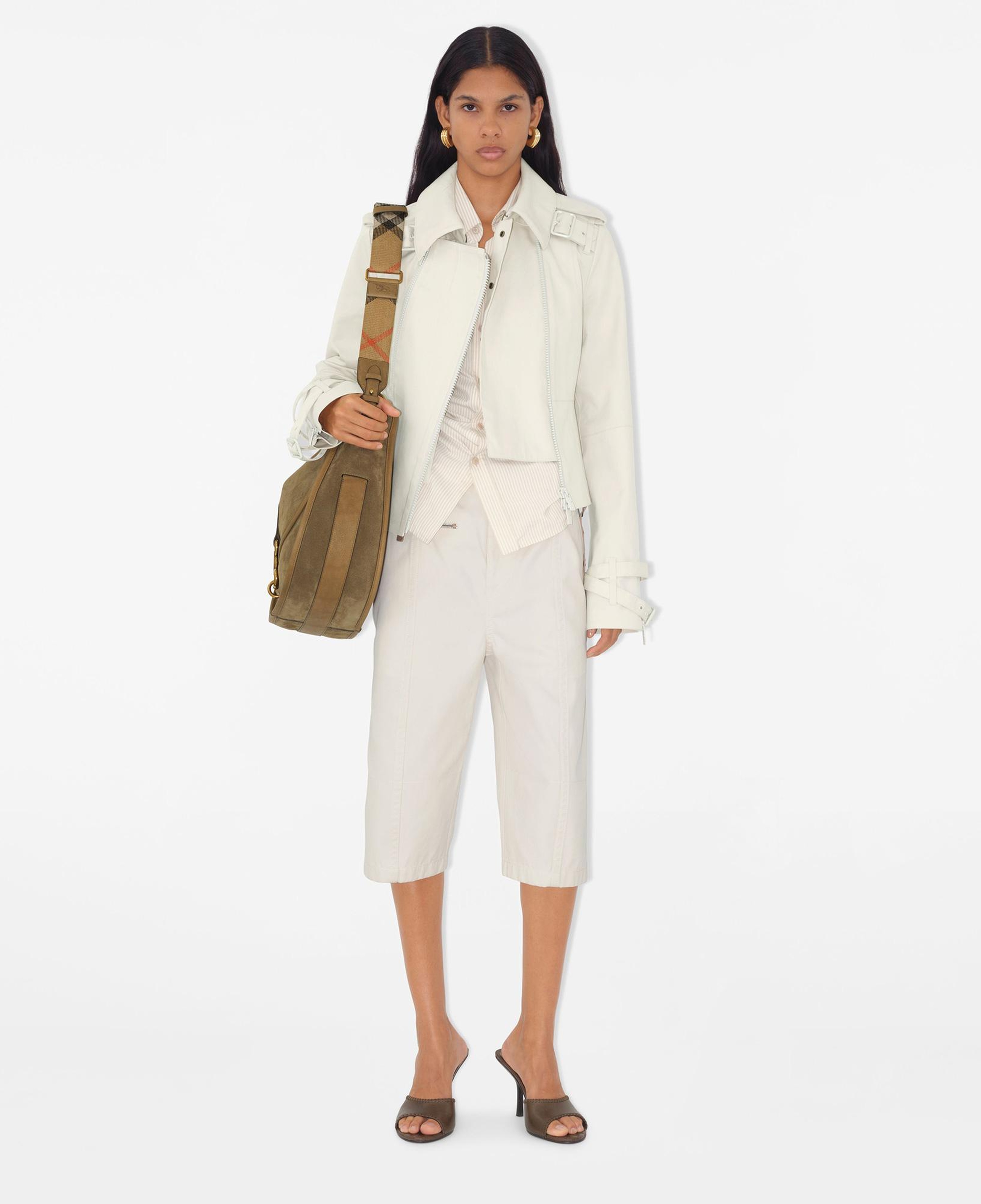 Burberry Cie Cotton Kadın Krem Pantolon